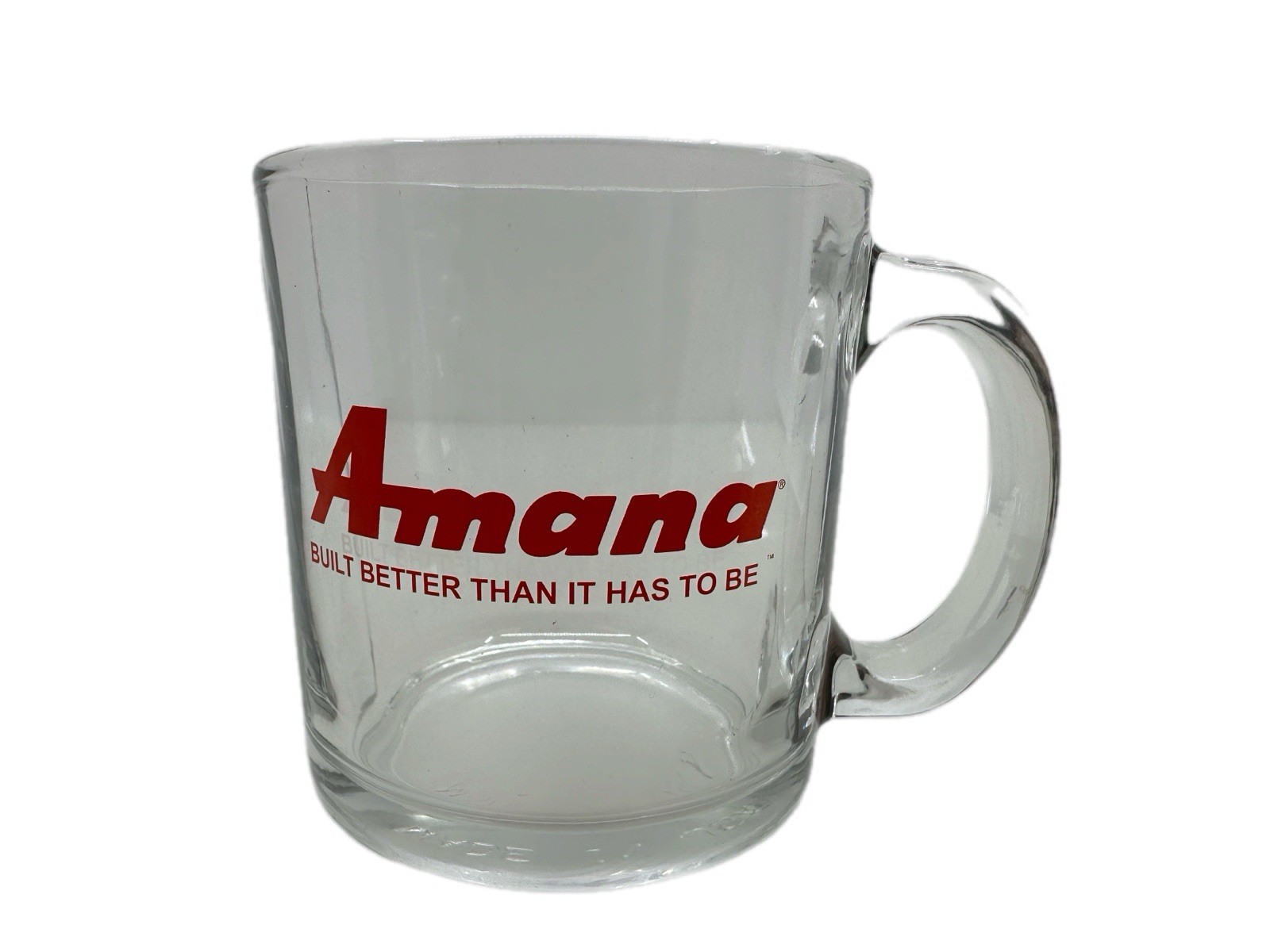Vintage Amana Dealer Glass Coffee Mug Built Better Than It Has To Be Made in USA