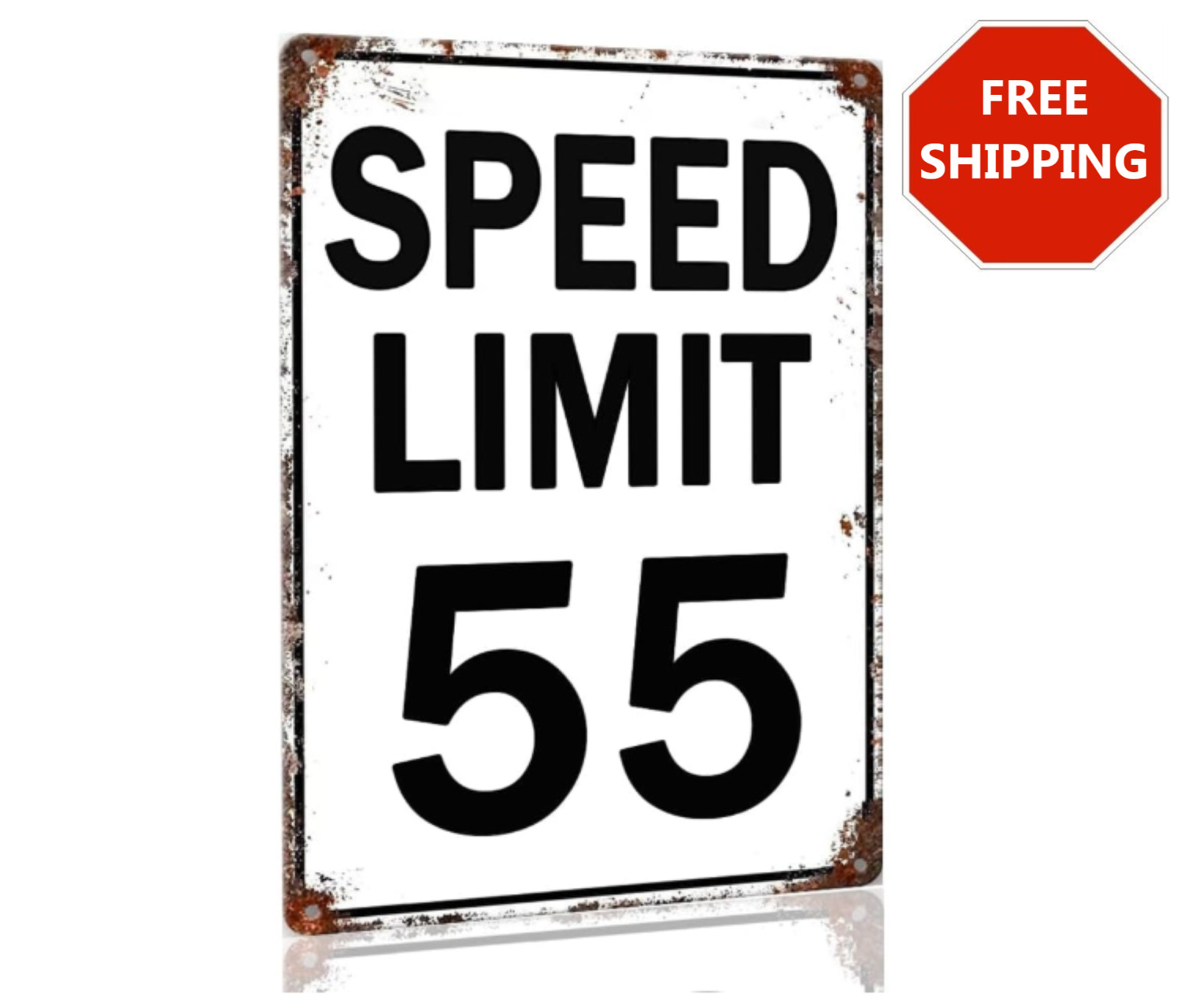 Speed Limit 55 Sign Road Street Sign Metal 55th Birthday Gift Party Decor 8x12\