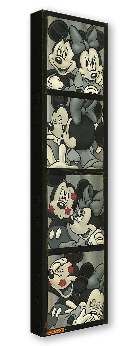 Disney Fine Art Treasures On Canvas Collection-Photo Booth Kiss-Trevor Carlton