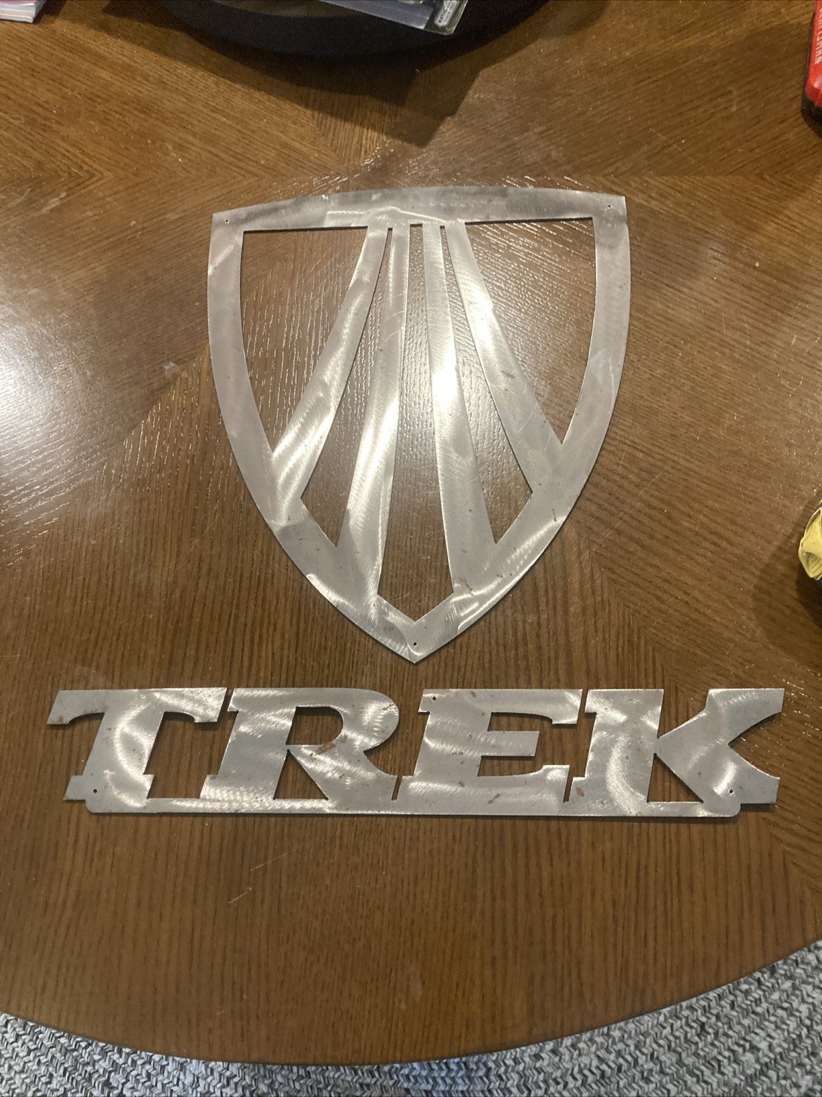 Scarce Genuine Trek Bicycles Dealer Metal  Road Bike Mtb Sign mountain bike