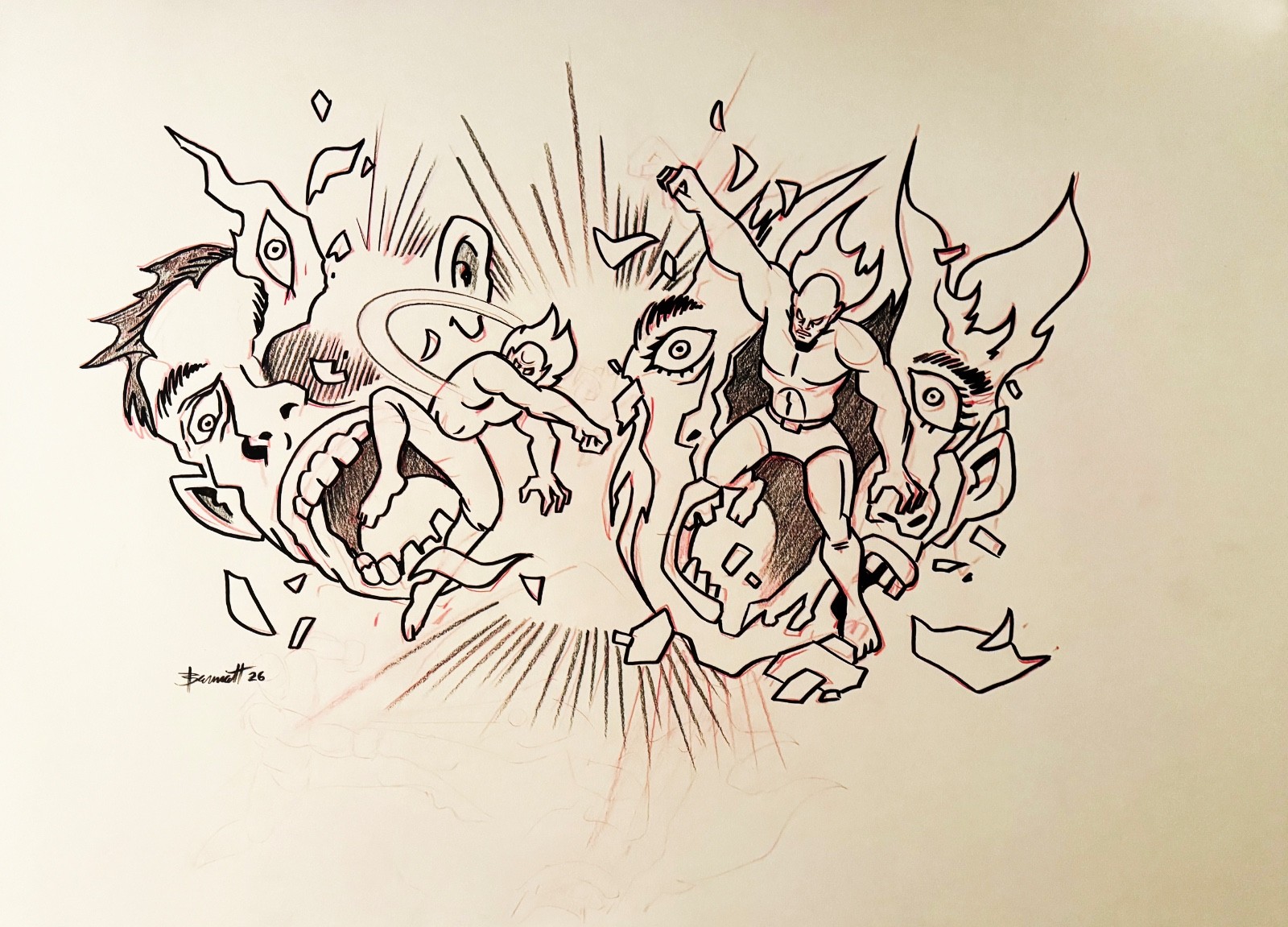 FACE OFF     MIKE BENNETT'S  ORIGINAL  ART   (2026)  101/05/26.  7