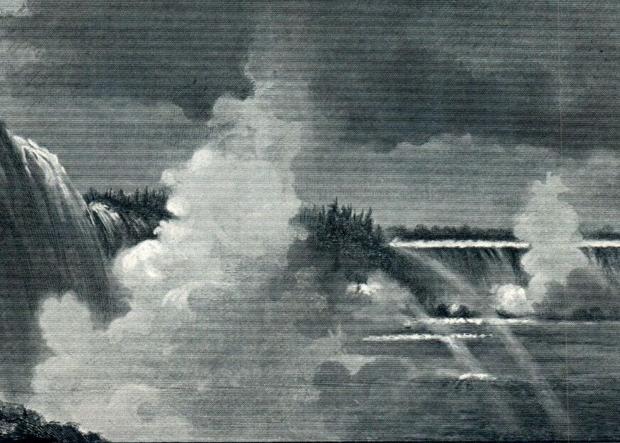 1880s Engraved View Of Niagara Falls Fab #7A