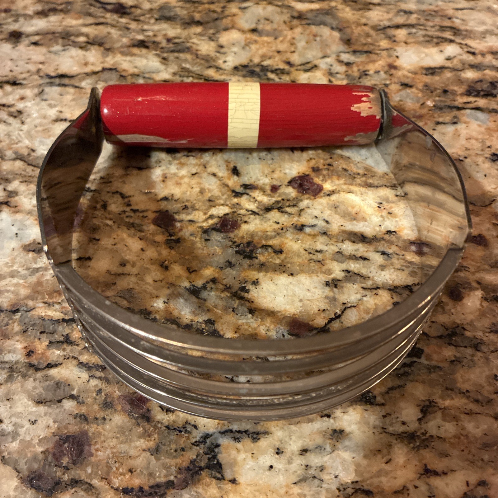 Vintage EKCO USA Dough Blender Red Wood Handle Pastry Cutter Kitchen Tool