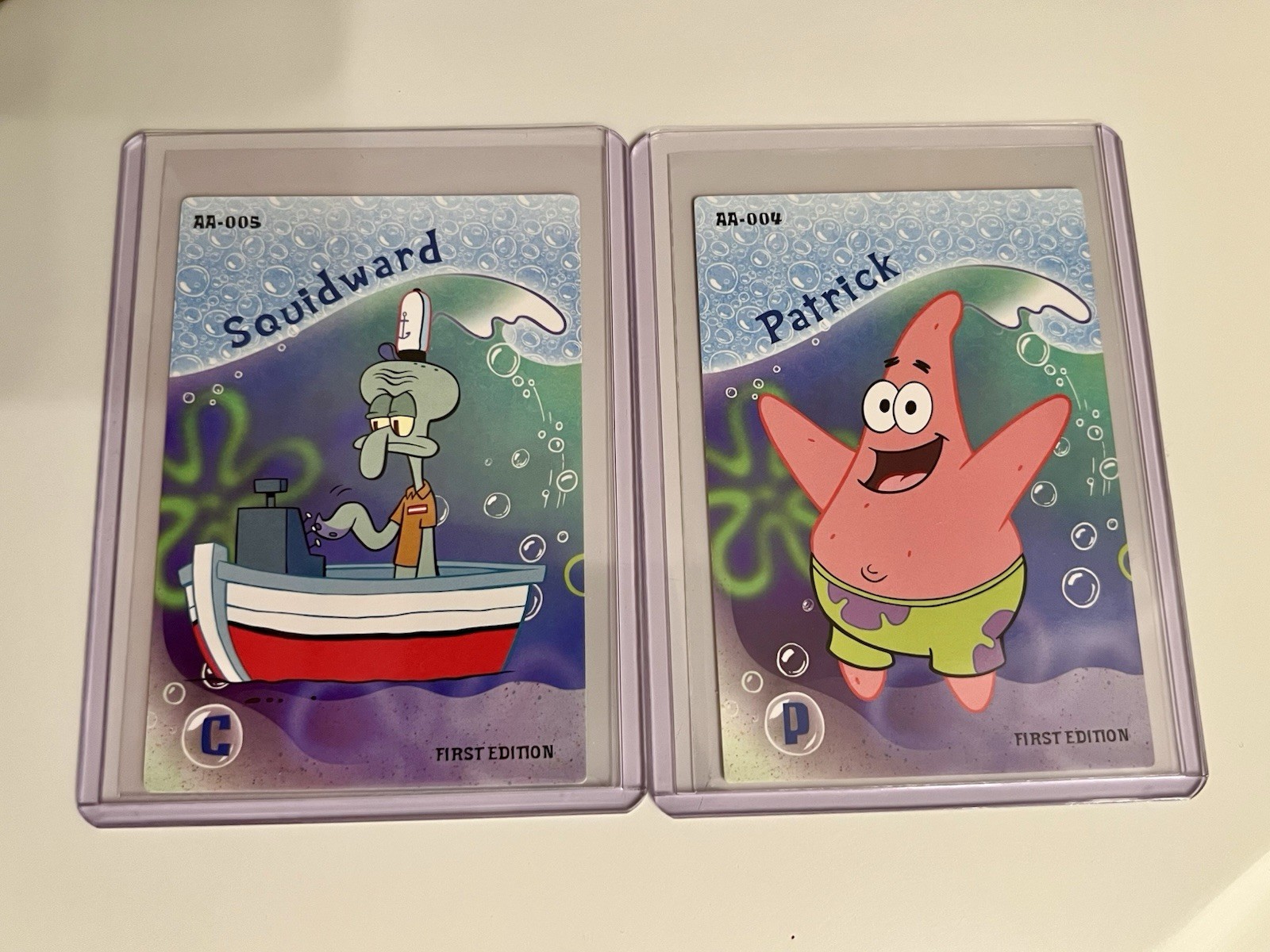 2003 Upper Deck Nickelodeon Aquatic Amigos Patrick Star and Squidward card lot