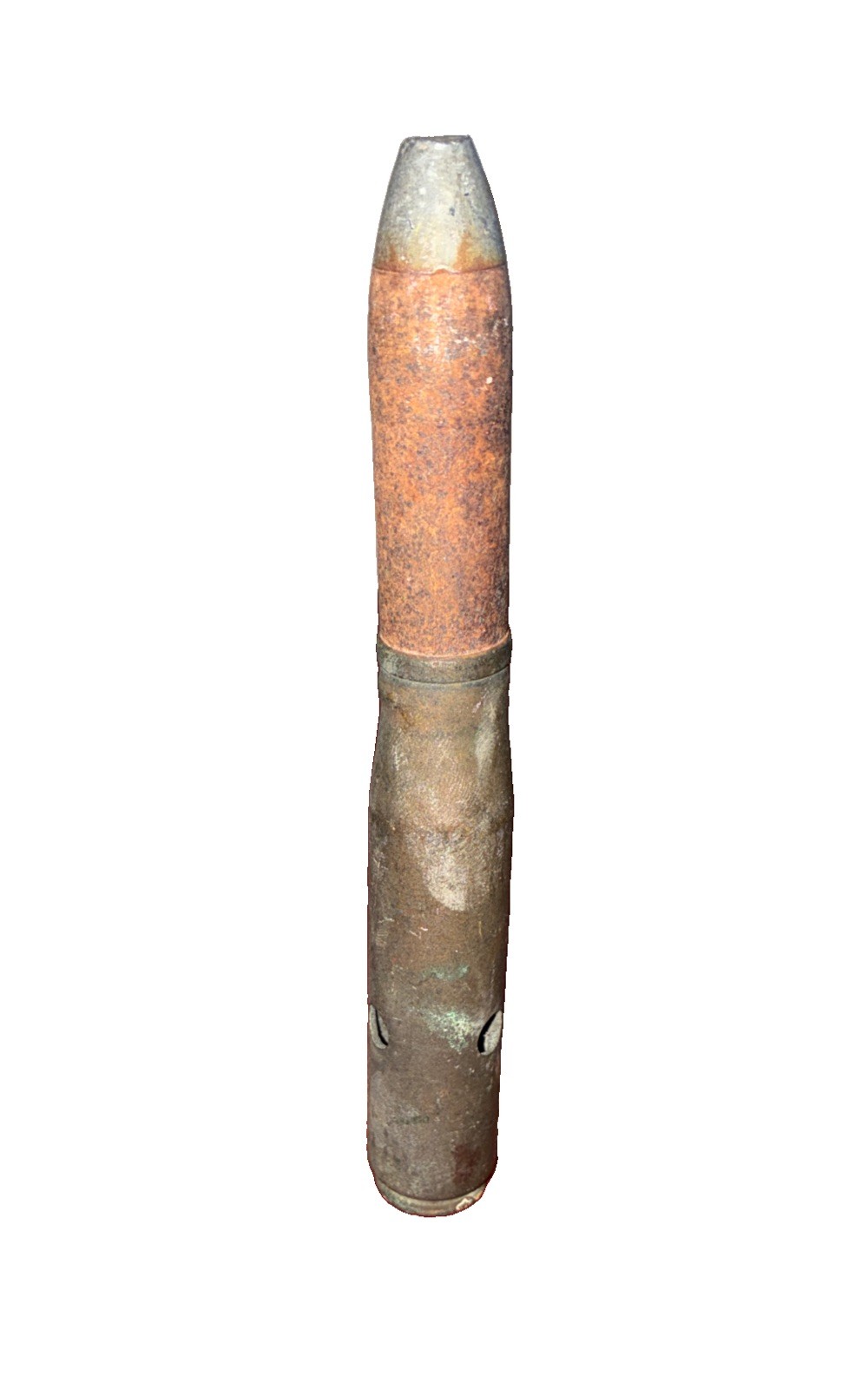 Vintage WWII 1944 20mm Mk 4 Inert Dummy Drill Round Anti-Aircraft Navy Shell