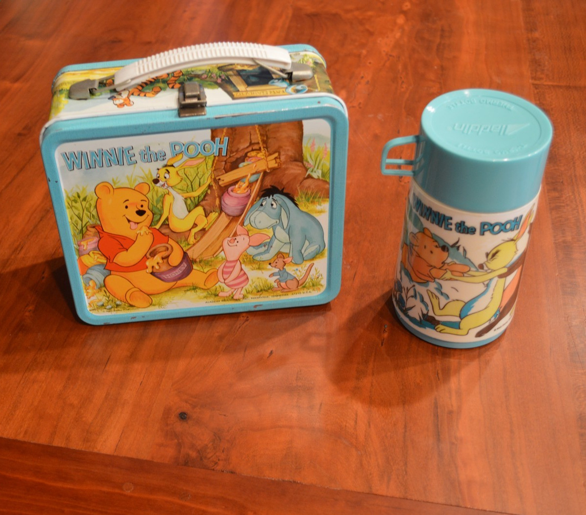 Vintage 1976 Disney Winnie the Pooh Metal Lunchbox with Thermos Aladdin Vintage 1976 Disney Winnie the Pooh Metal Lunchbox with Thermos Aladdin