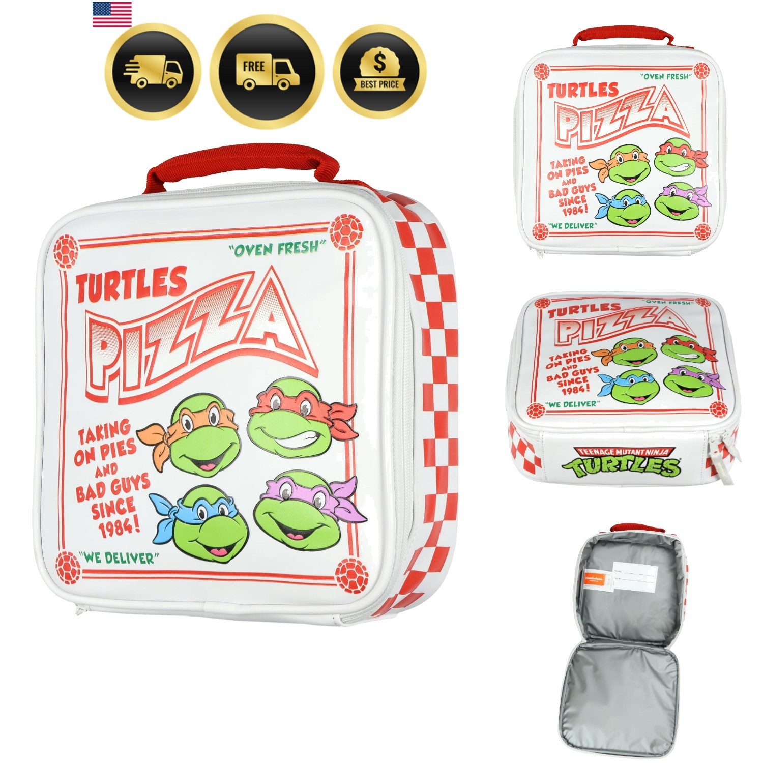 TMNT Lunch Box Nickelodeon Teenage Mutant Ninja Turtles Oven Fresh Turtles Pi... TMNT Lunch Box Nickelodeon Teenage Mutant Ninja Turtles Oven Fresh Turtles Pi...