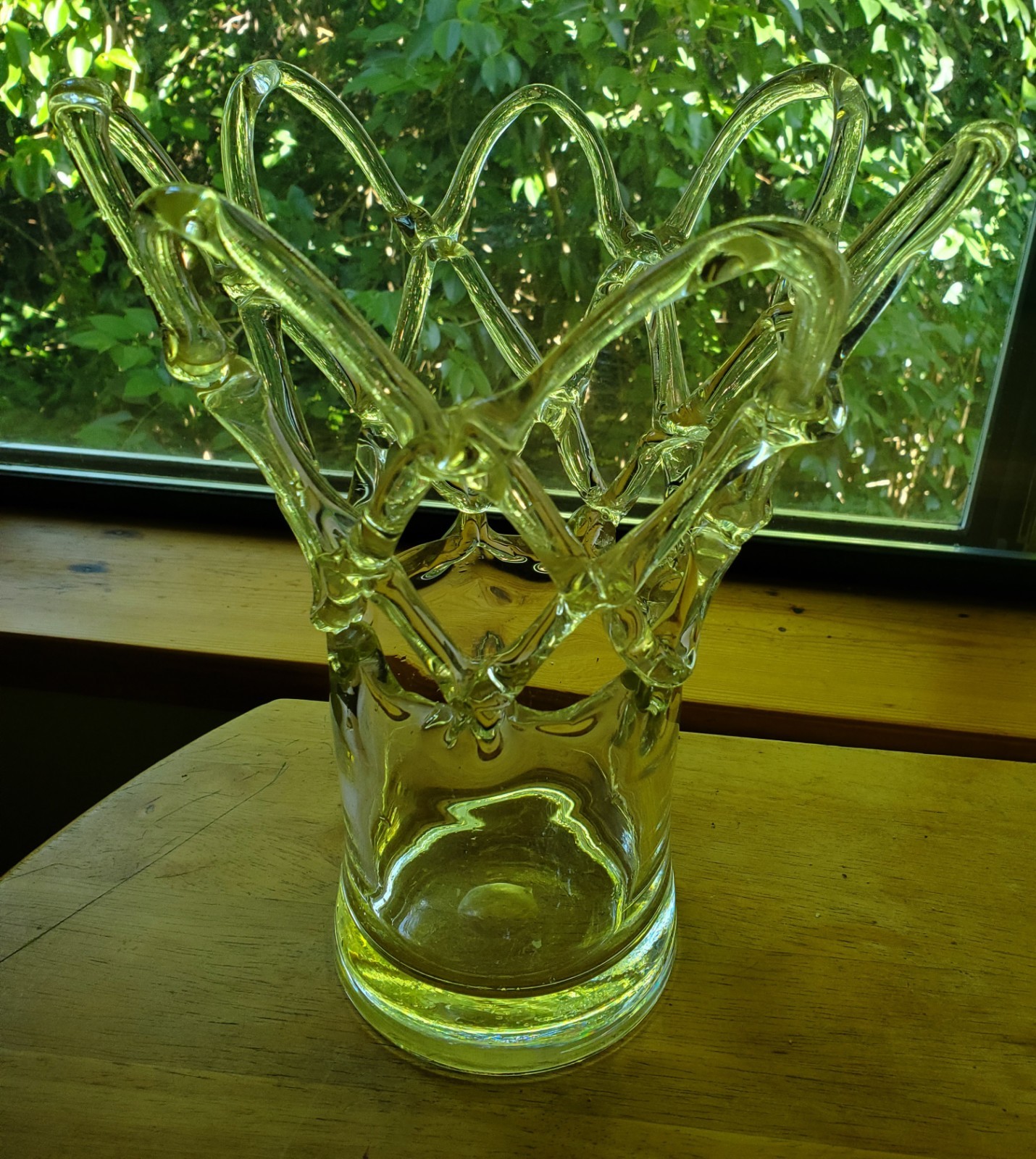 Vintage Italian Woven Lattice Glass 10 1/2 Vintage Italian Woven Lattice Glass 10 1/2