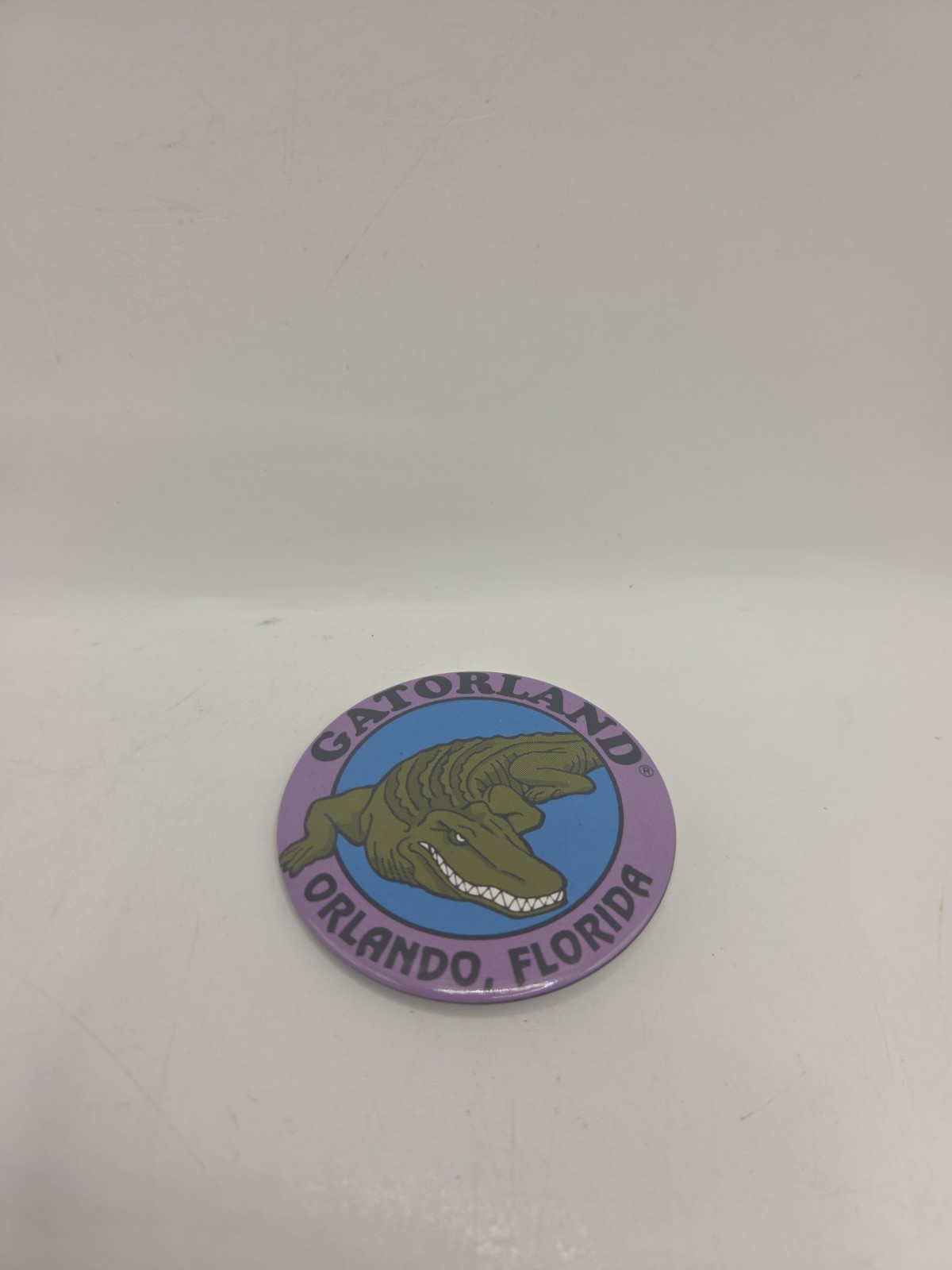 gatorland florida vintage pin back