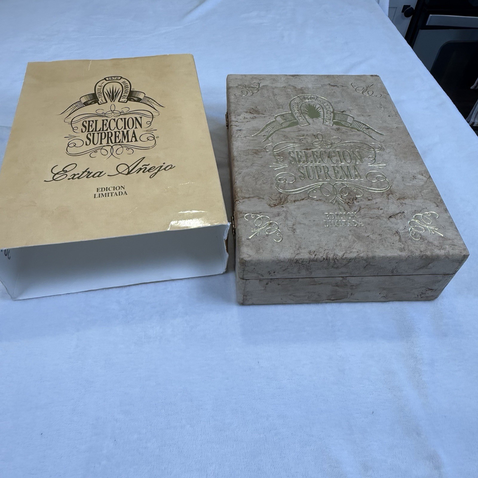 Herradura Seleccion Suprema Empty Decanter Bottle w/ Box & Slipcase Rare Set