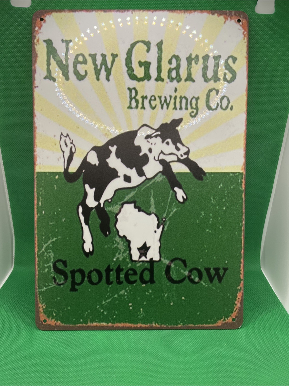 Spotted Cow- New Glarus Brewing Co.- Metal Sign for Bar/Man Cave/Garage Spotted Cow- New Glarus Brewing Co.- Metal Sign for Bar/Man Cave/Garage