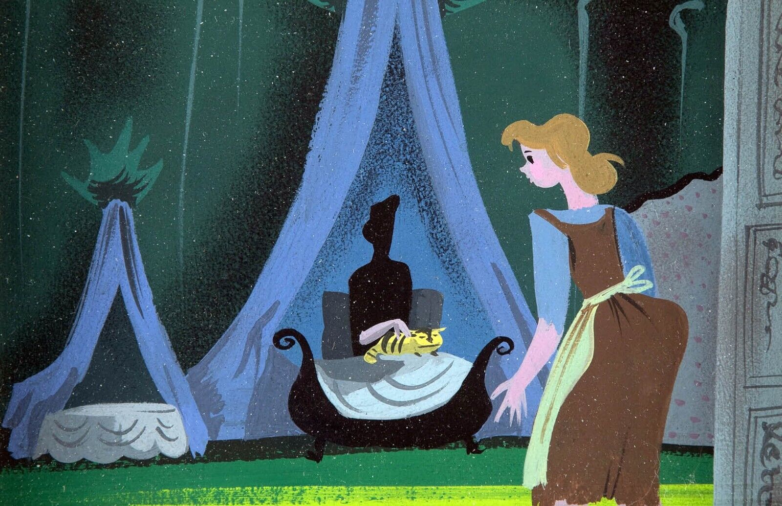 Mary Blair Disney Cinderella with Lucifer the Cat Concept Poster