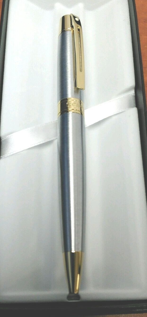 Sheaffer 300  Chrome with Gold Tone Ballpoint Pen 100% Authentic