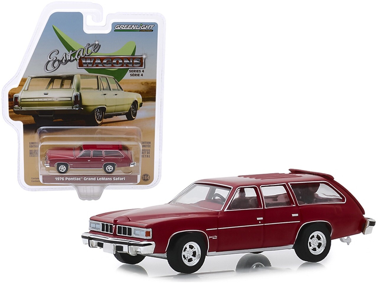 GREENLIGHT 1/64 1976 PONTIAC GRAND LEMANS SAFARI WAGON DIECAST estate 4 GREENLIGHT 1/64 1976 PONTIAC GRAND LEMANS SAFARI WAGON DIECAST estate 4