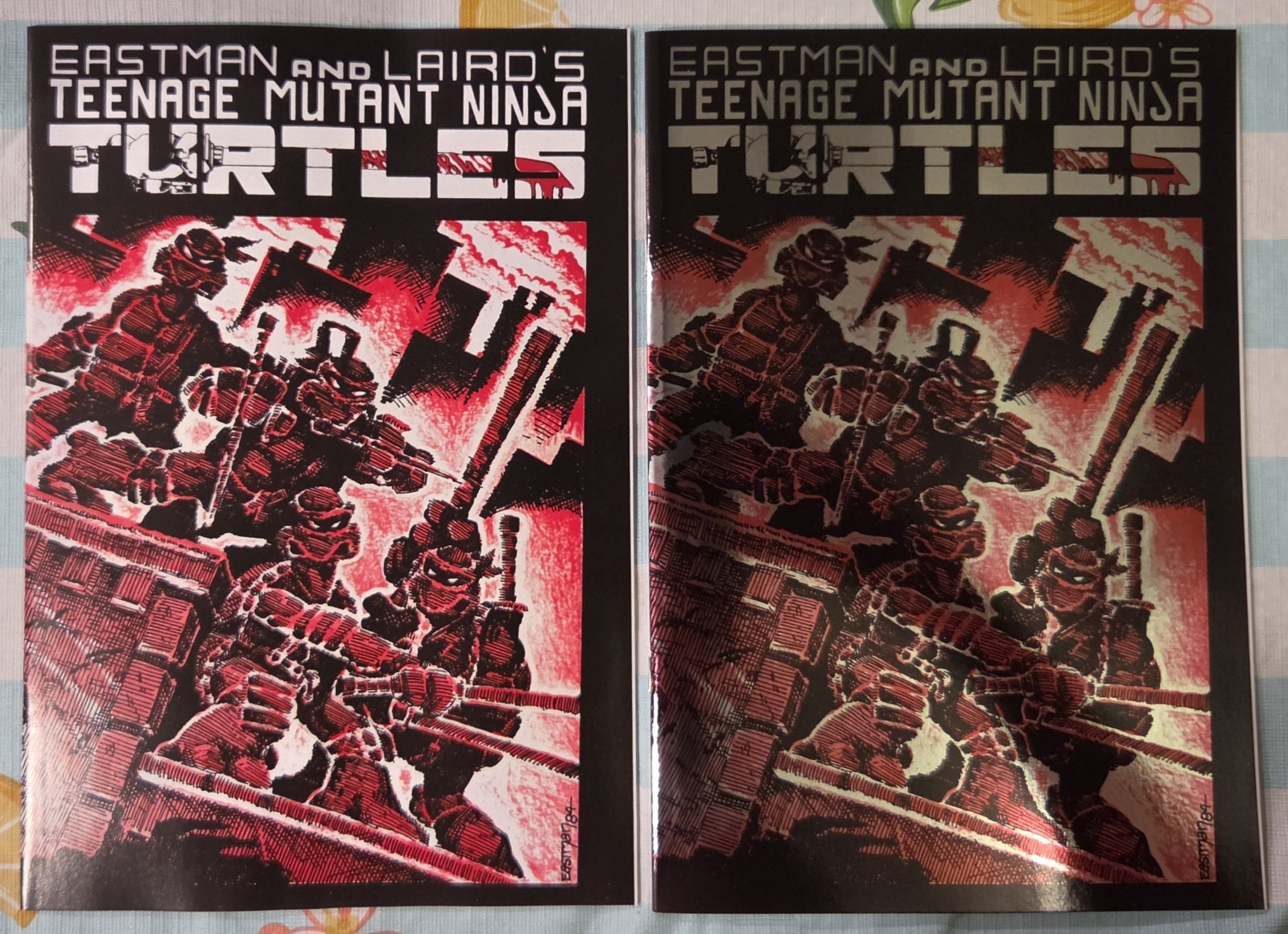 Teenage Mutant Ninja Turtles #1 Mirage - Regular & Foil Set Facsimile ~ UNREAD