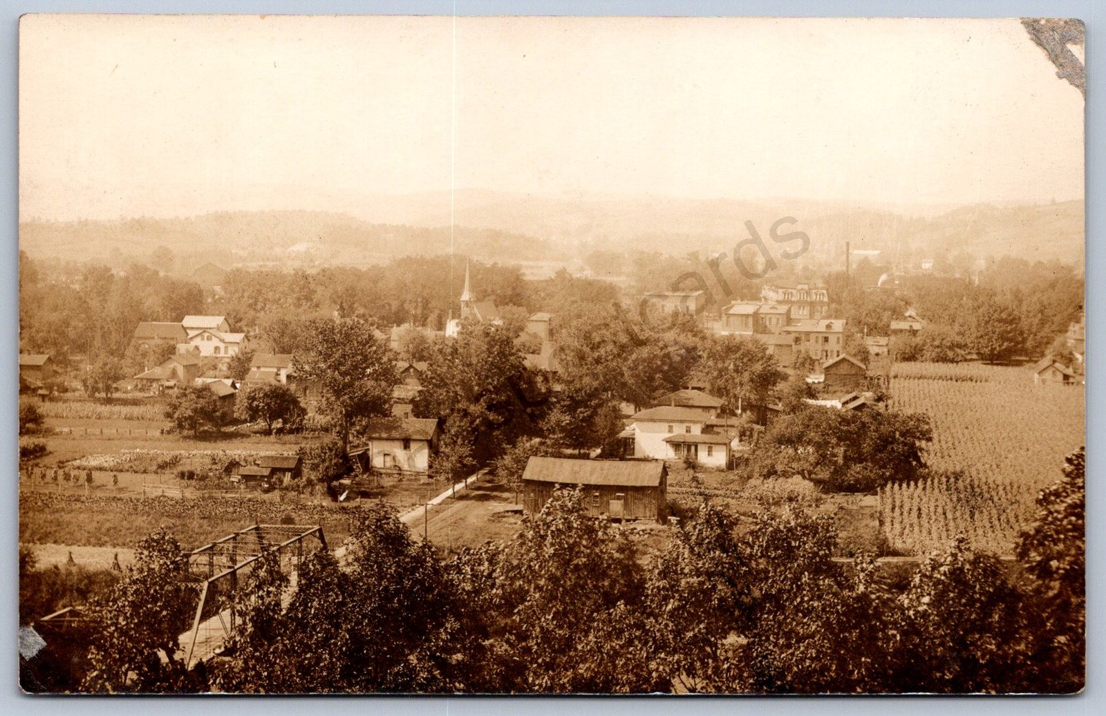 K31/ Tioga Pennsylvania RPPC Postcard c1910 Home Residence Birdseye 472
