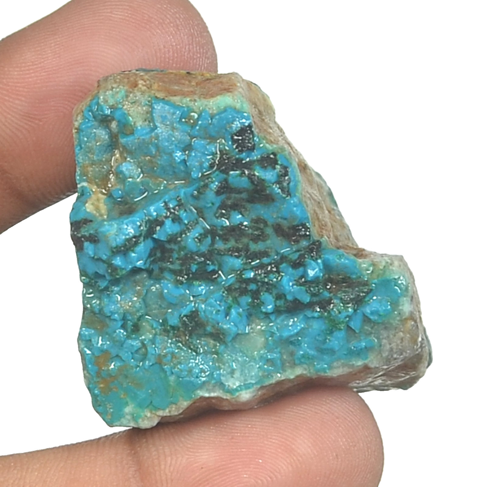 Chrysocolla Natural Rough Stones Mexico 63.80 grams. 1 Piece