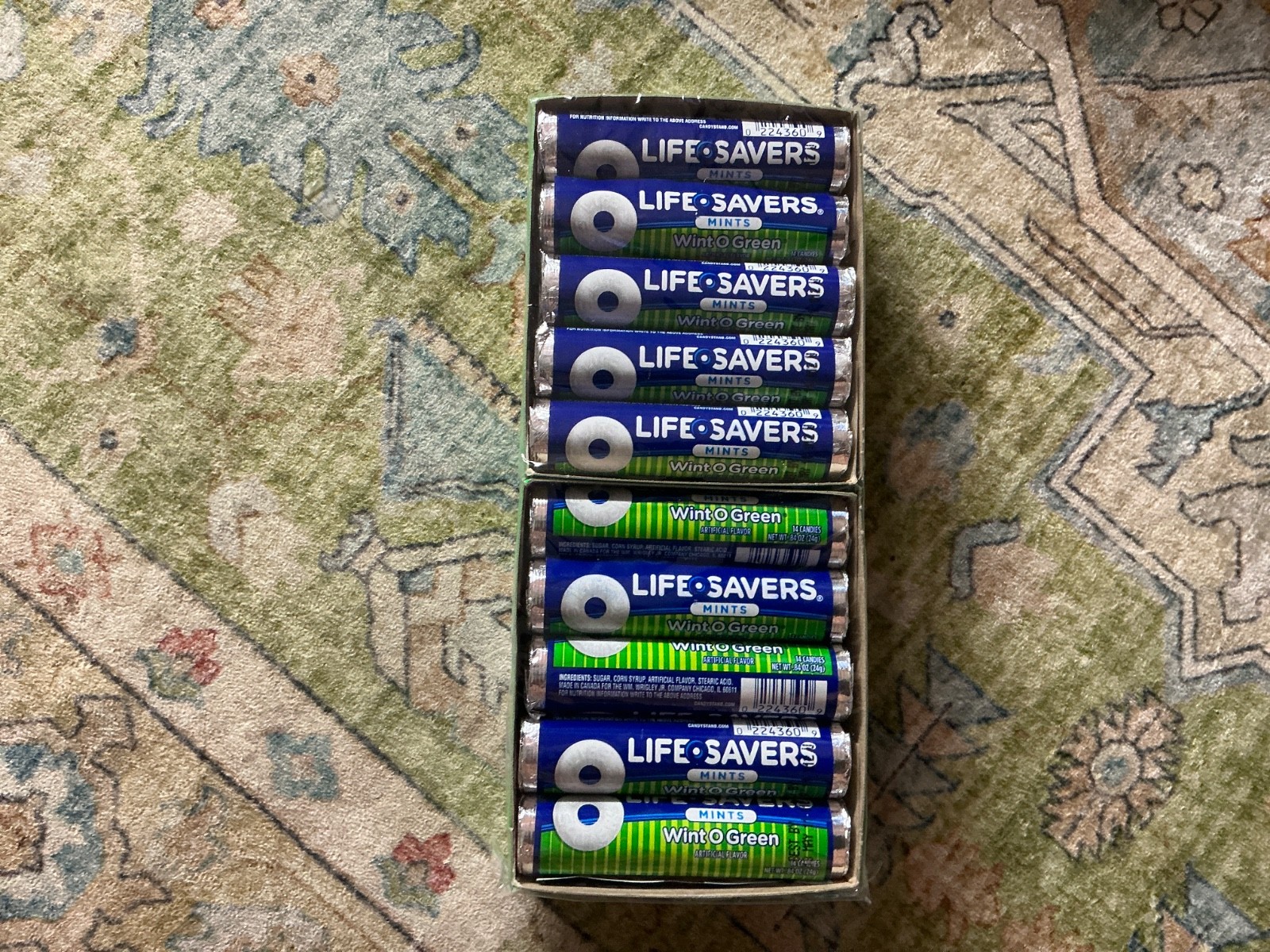 SET OF 20  Roll Of wintogreen wintergreen Lifesavers Hard Candy 2010s vintage