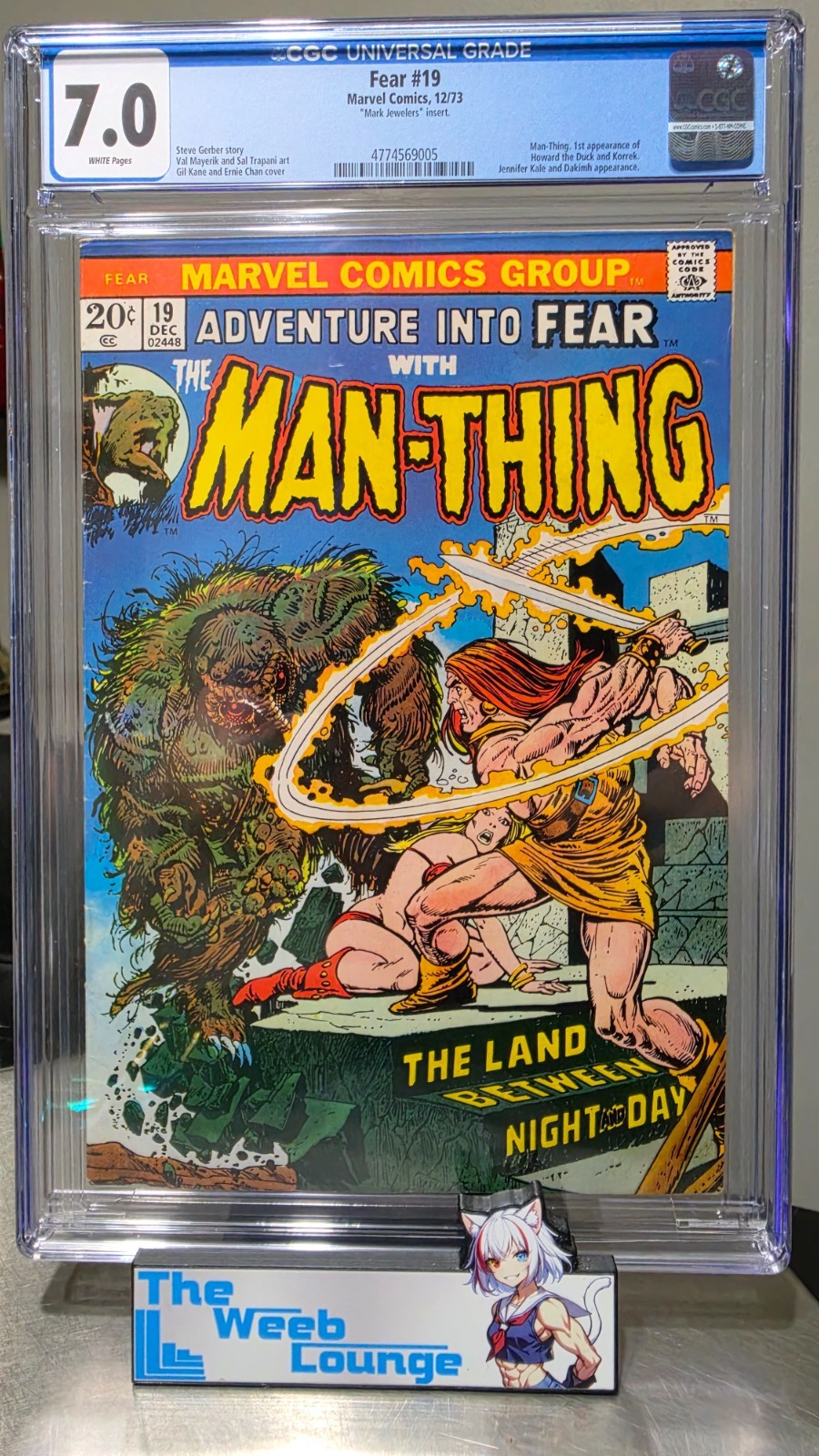 Adventure Into Fear #19 CGC 7.0 Mark Jewelers insert  WP  1st Howard the Duck