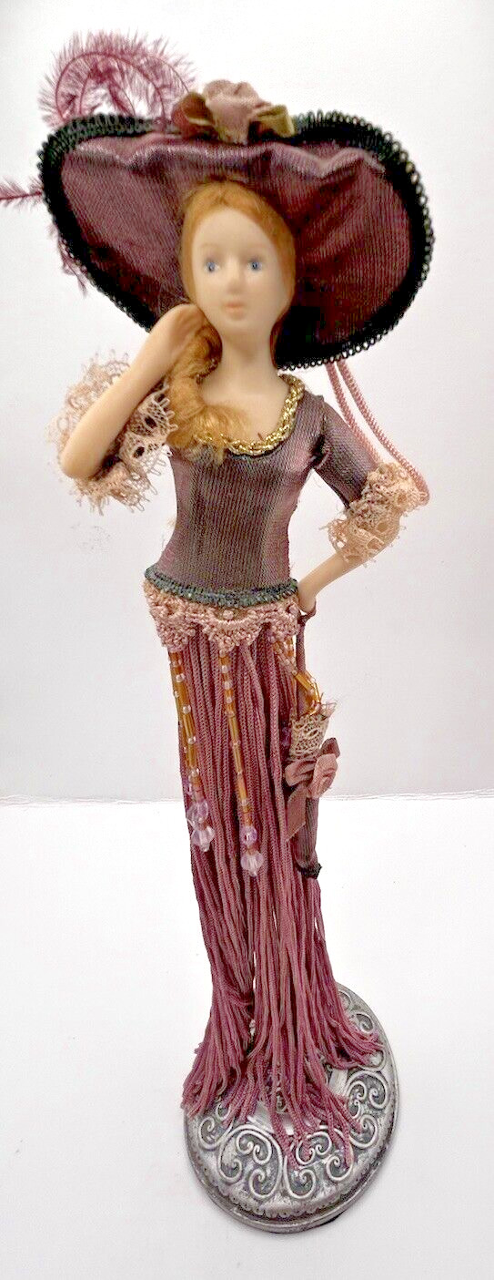Vtg (Purple) Victorian Tassel Doll With Stand Popular Creations 2004