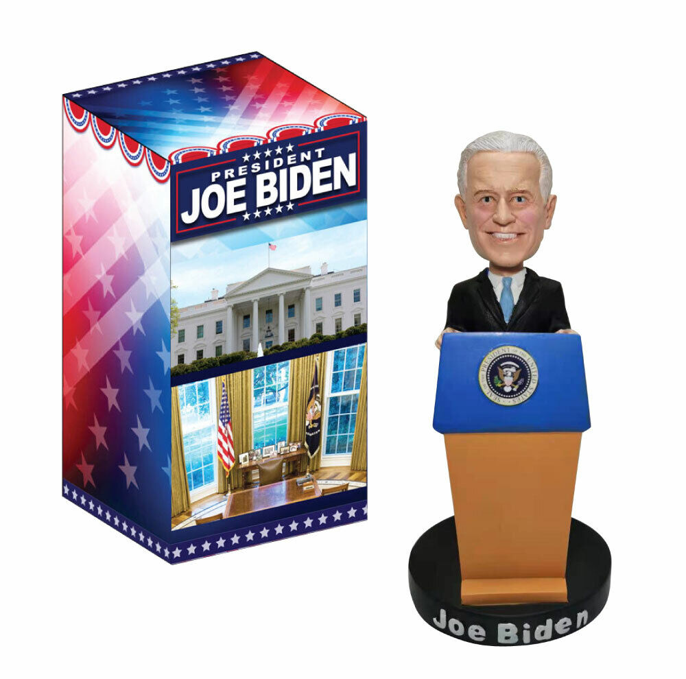 Presidential Joe Biden Bobblehead with Podium & Full Color Gift Box Collectible