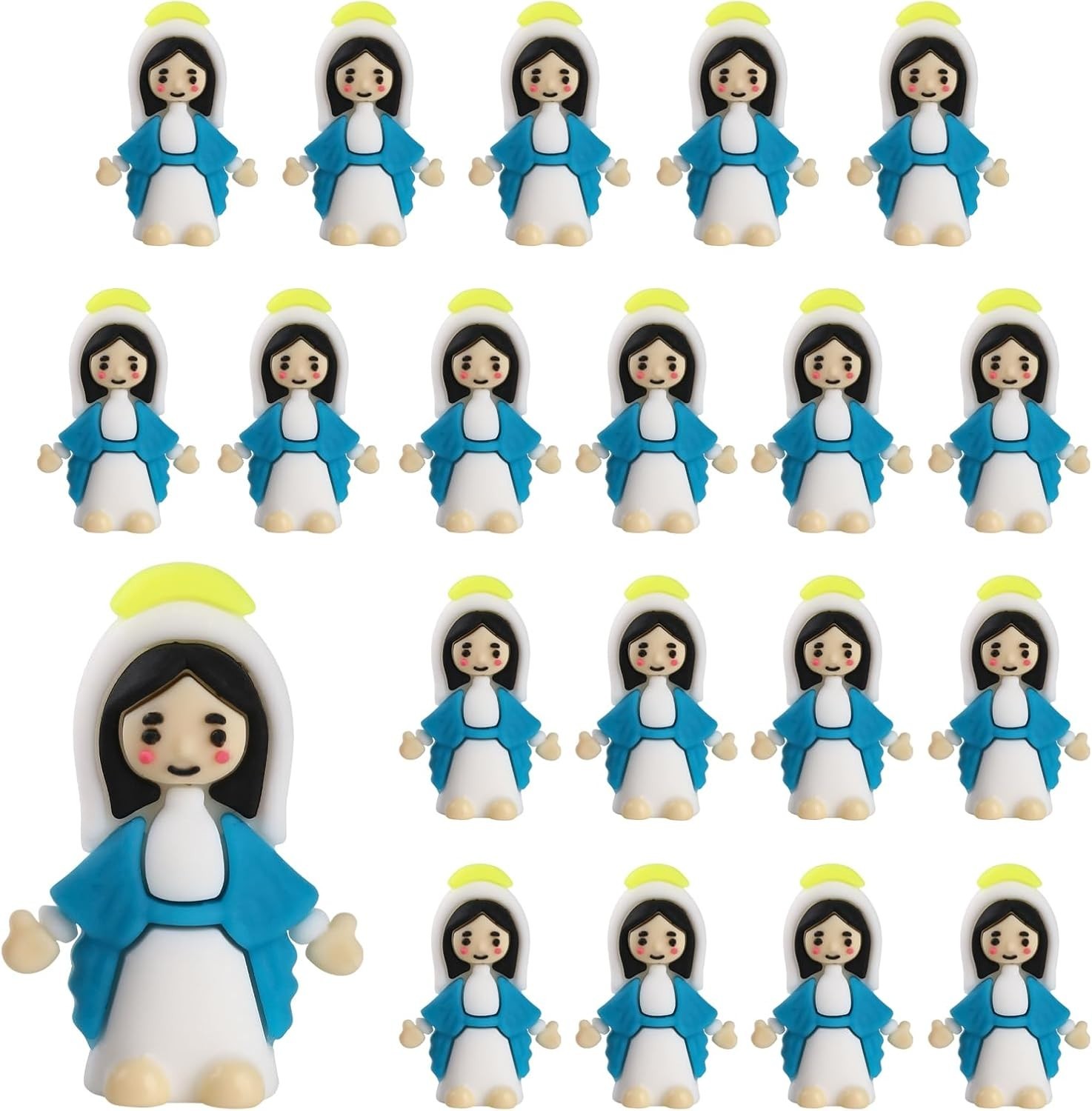 Beautiful Virgin Mary Religious Figurines - 20 Pcs for Celebrations & Gifting