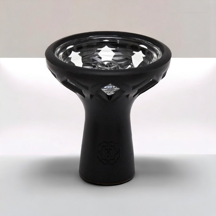 Crystal Silicone With Glass Hookah Bowl Head Top, Shisha Hookah Accessories