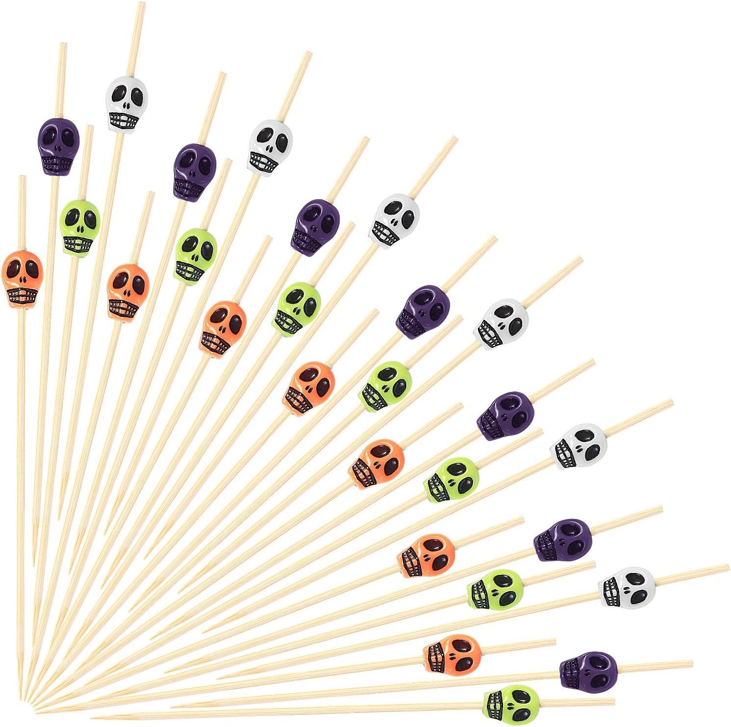 200 Pieces Halloween skulls toothpick for Appetizers,Dark Skull 200 Pieces Halloween skulls toothpick for Appetizers,Dark Skull