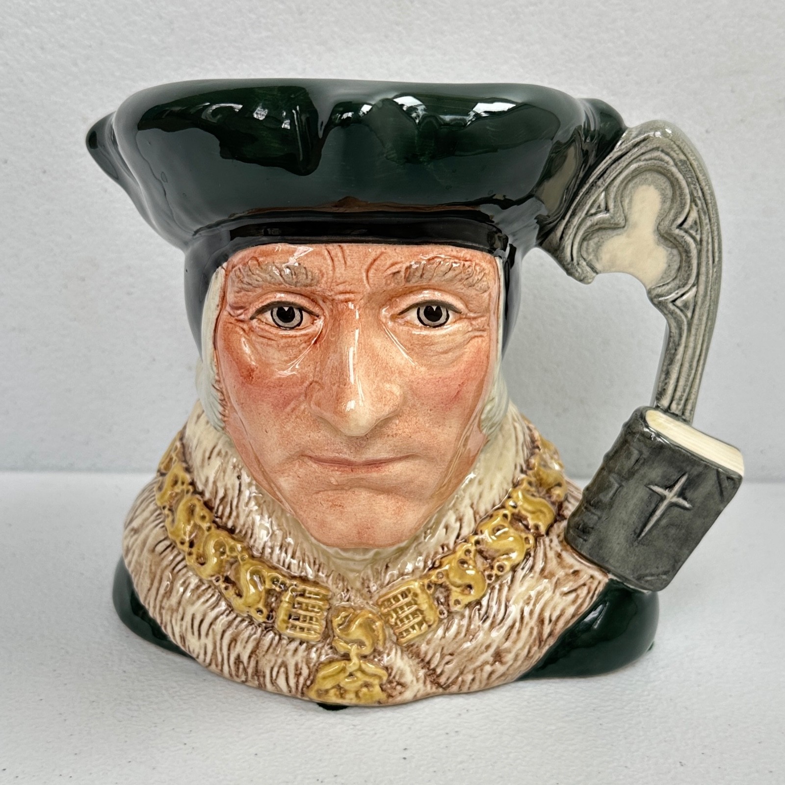 Royal Doulton Sir Thomas More Large Character Jug D6792 Church Book Handle 1987