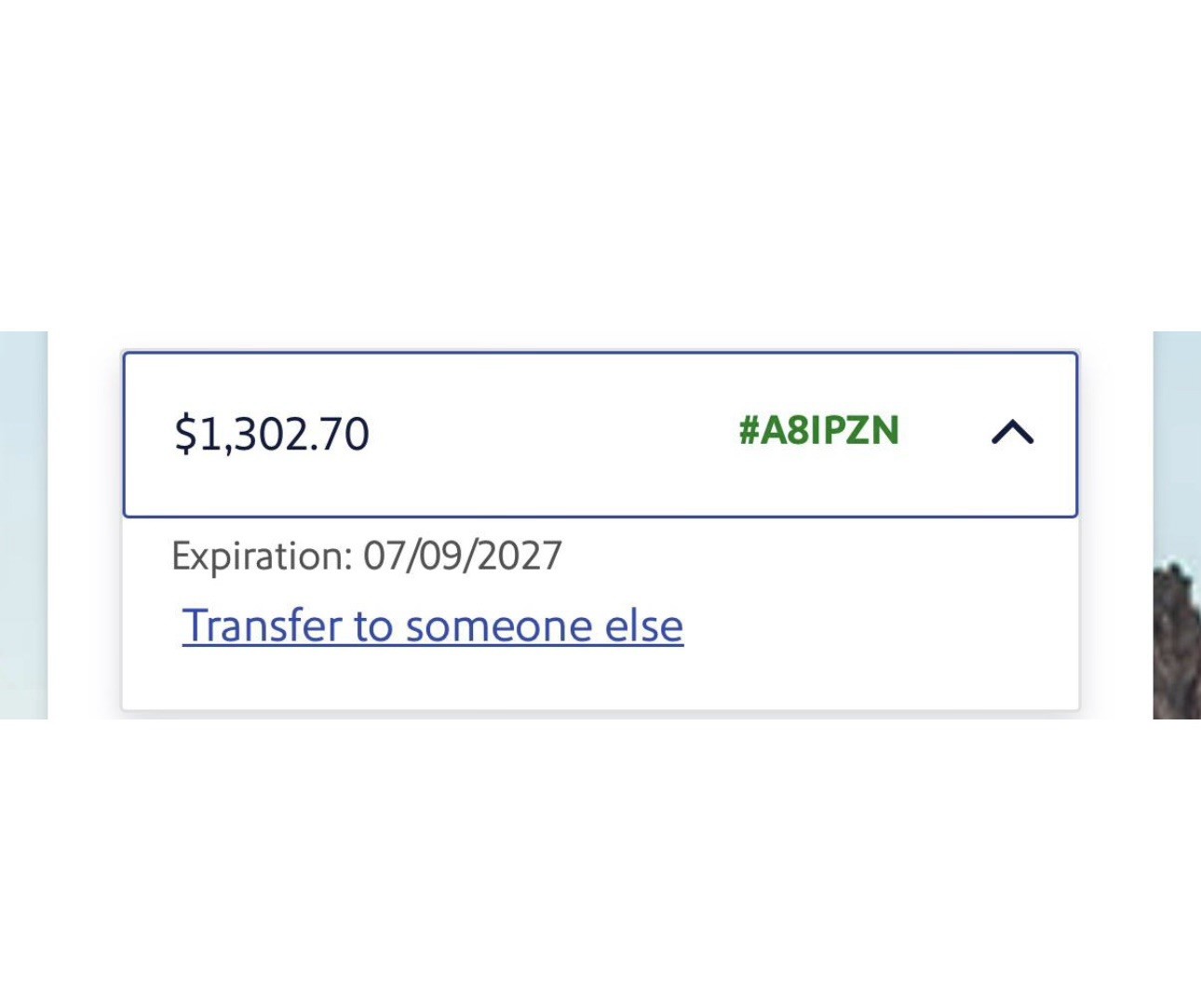 Rapid Rewards Travel Credits $1,302.70 US-Nationwide Exp July 2027