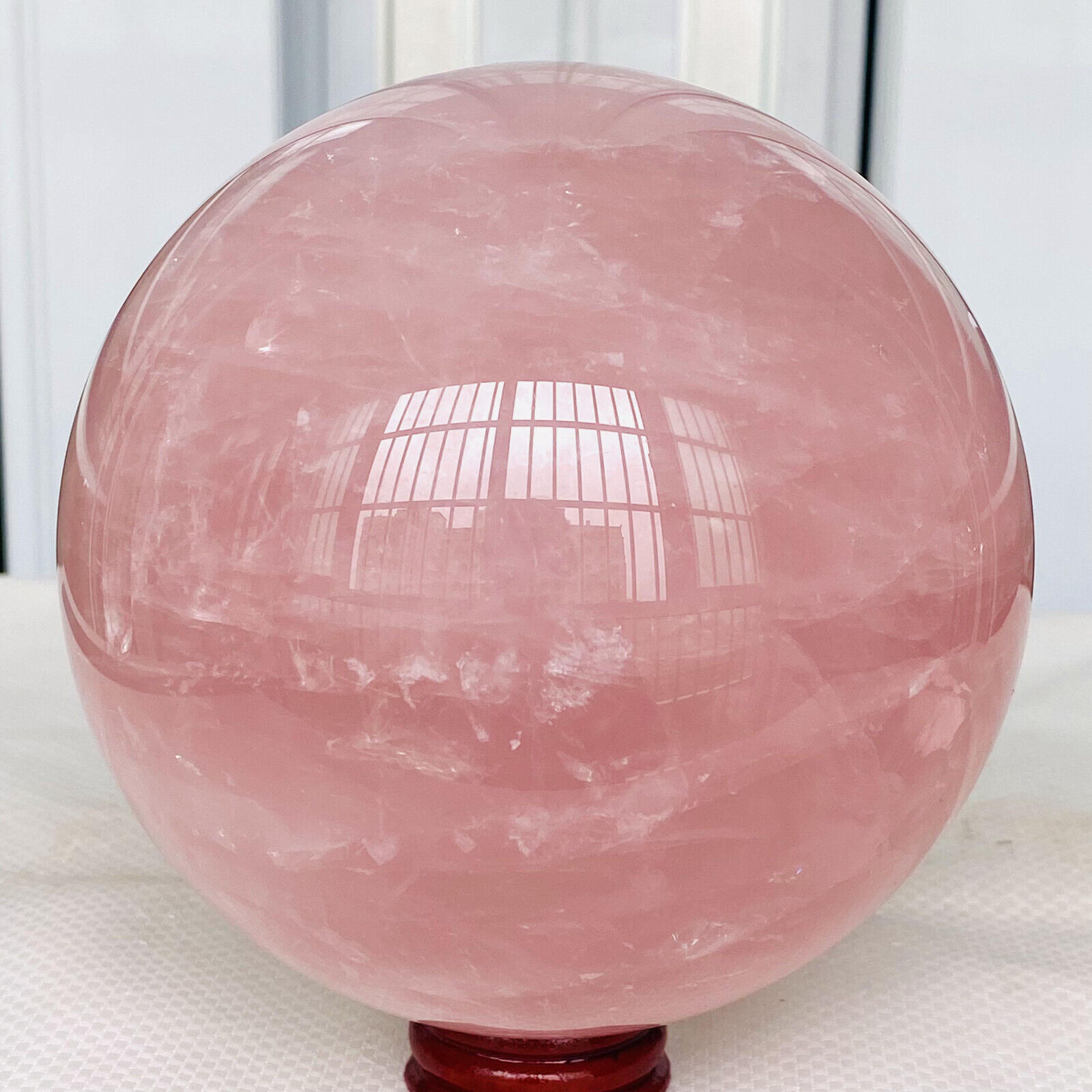 2320g Natural Pink Rose Quartz Sphere Crystal Ball Reiki Healing