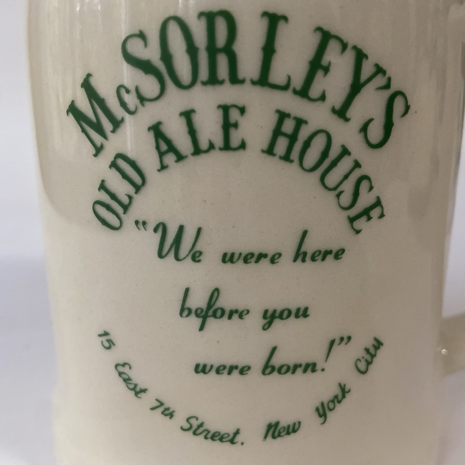 Vintage McSorley's Old Ale House NYC 