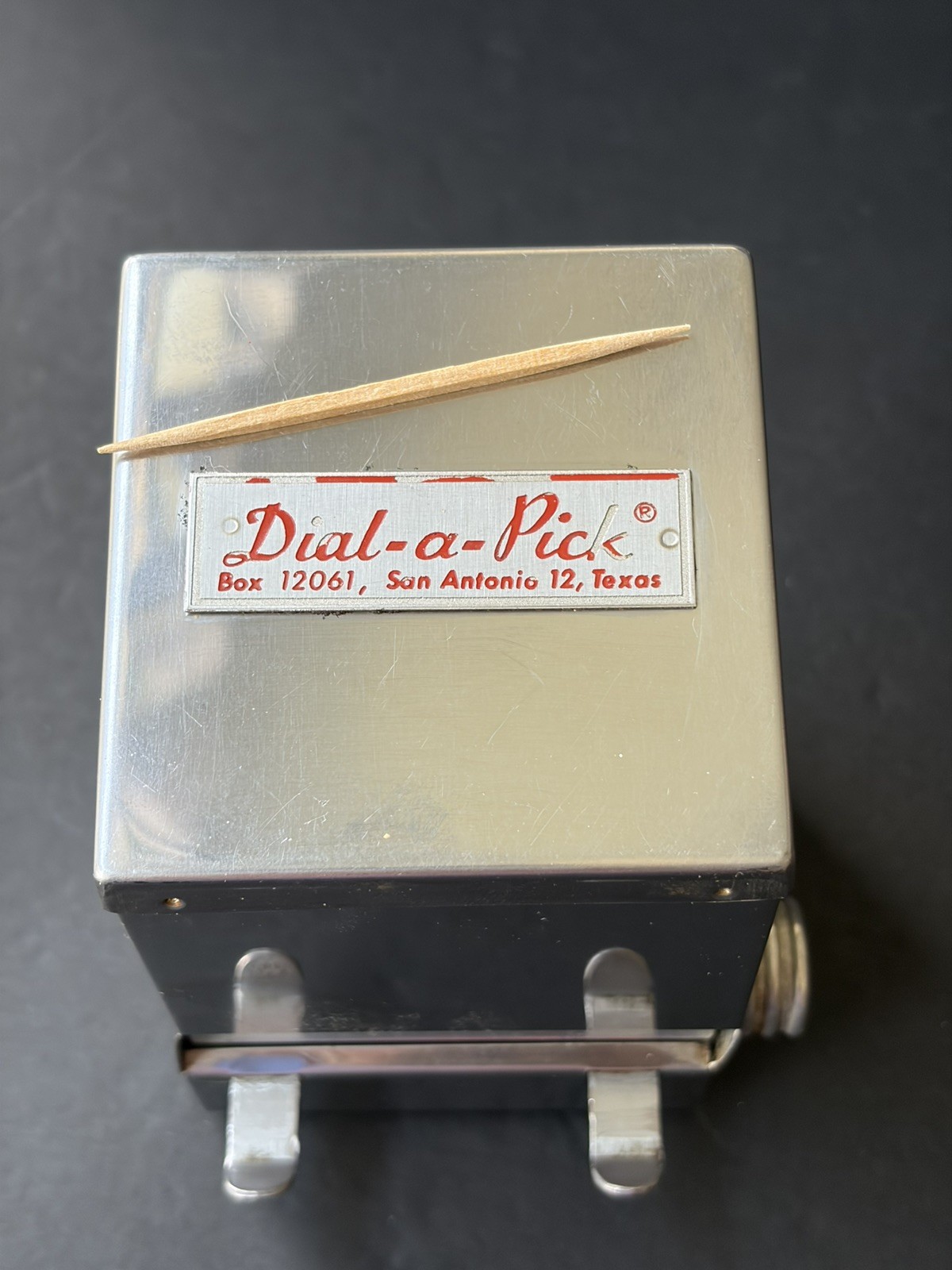 VTG Dial-a-Pick Stainless Steel Restaurant Diner Retro Toothpick Dispenser, 50\'s