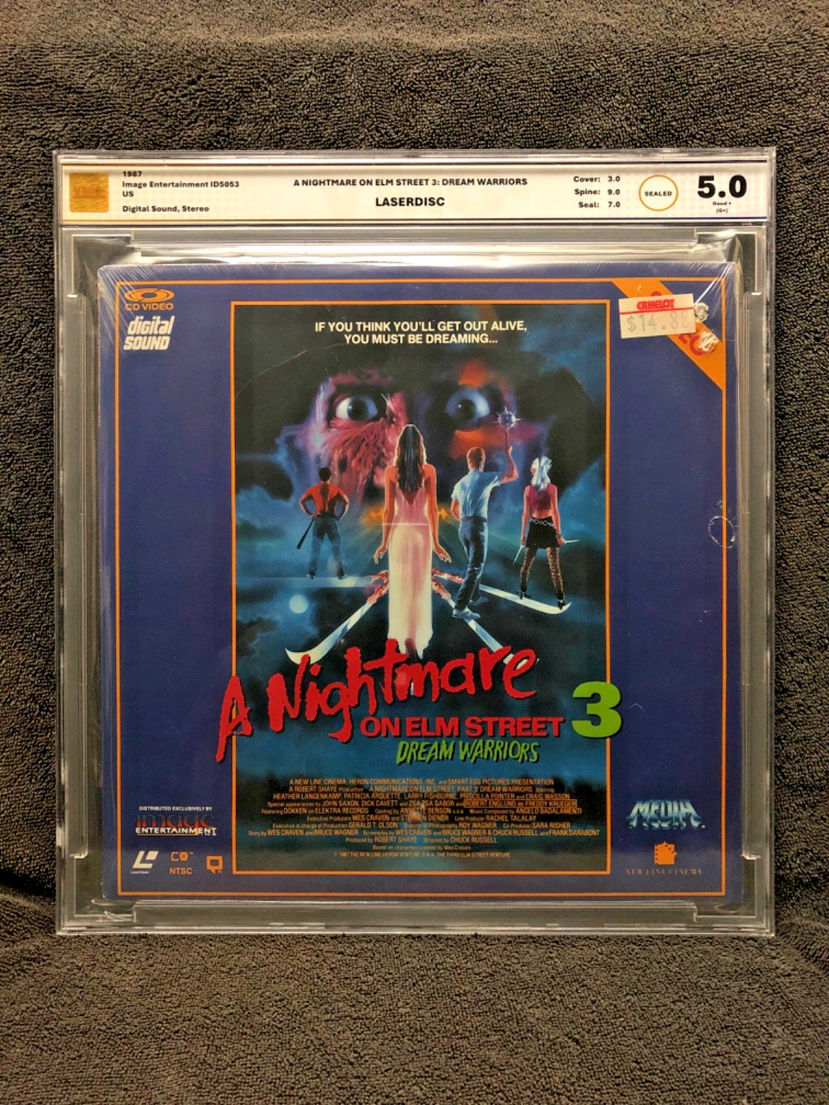 A Nightmare on Elm Street 3 - VMG 5.0 G+ - Graded Laserdisc Sealed 1987
