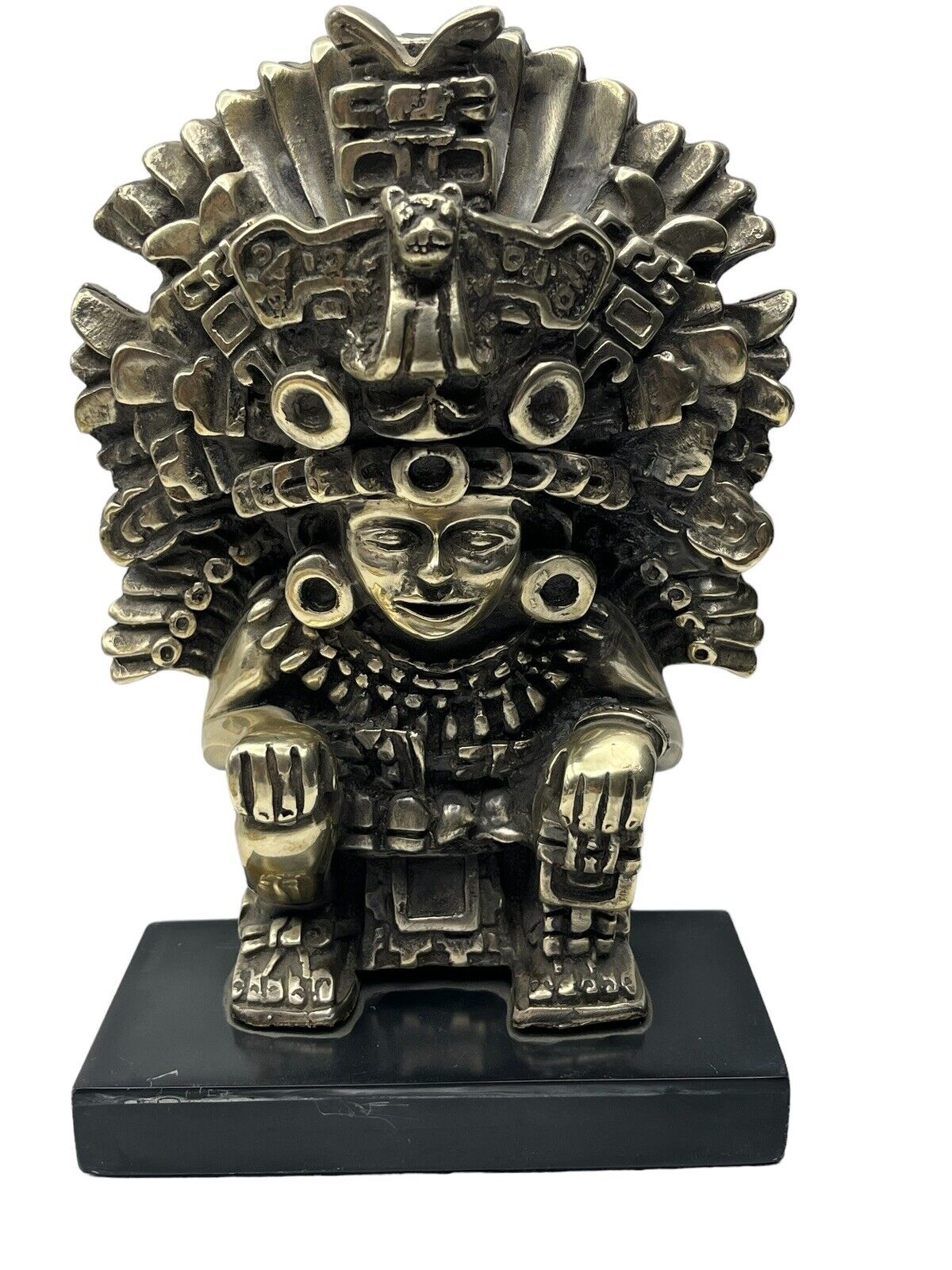 D’argenta Silver Plated Aztec Figure 8.75”