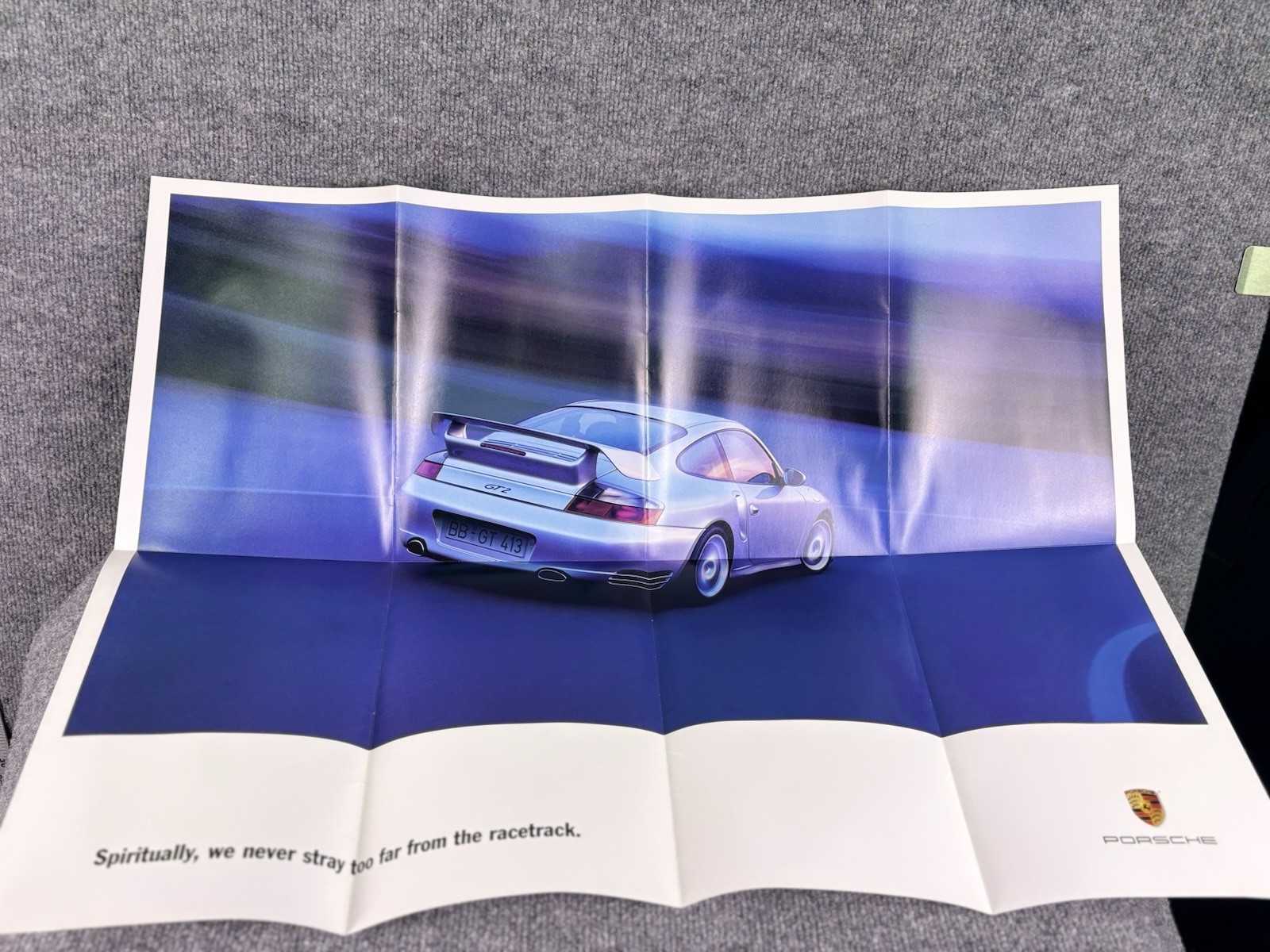 2001 Porsche Full Line Showroom Advertising Sales Folder / Poster RARE Awesome