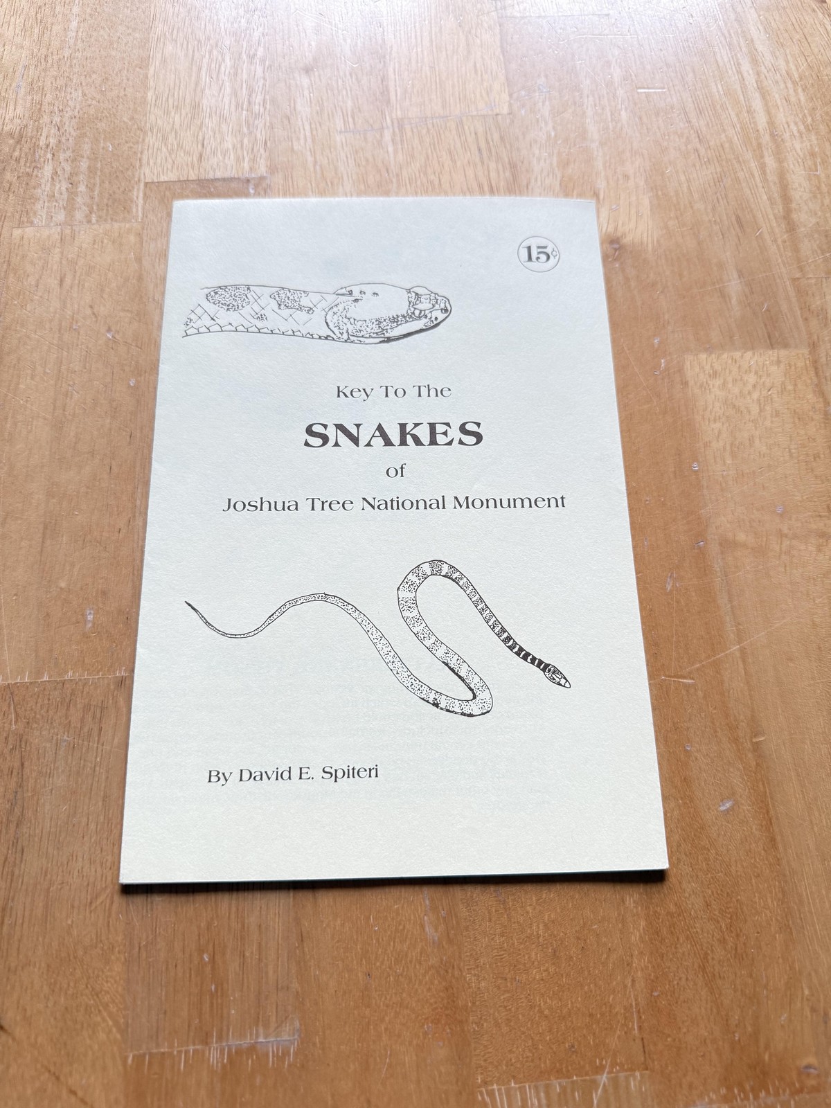 Vintage Key To The Snakes Joshua Tree National Monument Field Guide Pamphlet