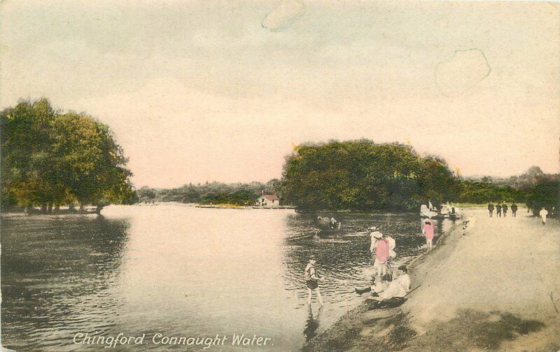 Chingford Connaught Water Frith & CO -1910 London UK Postcard 20-9461