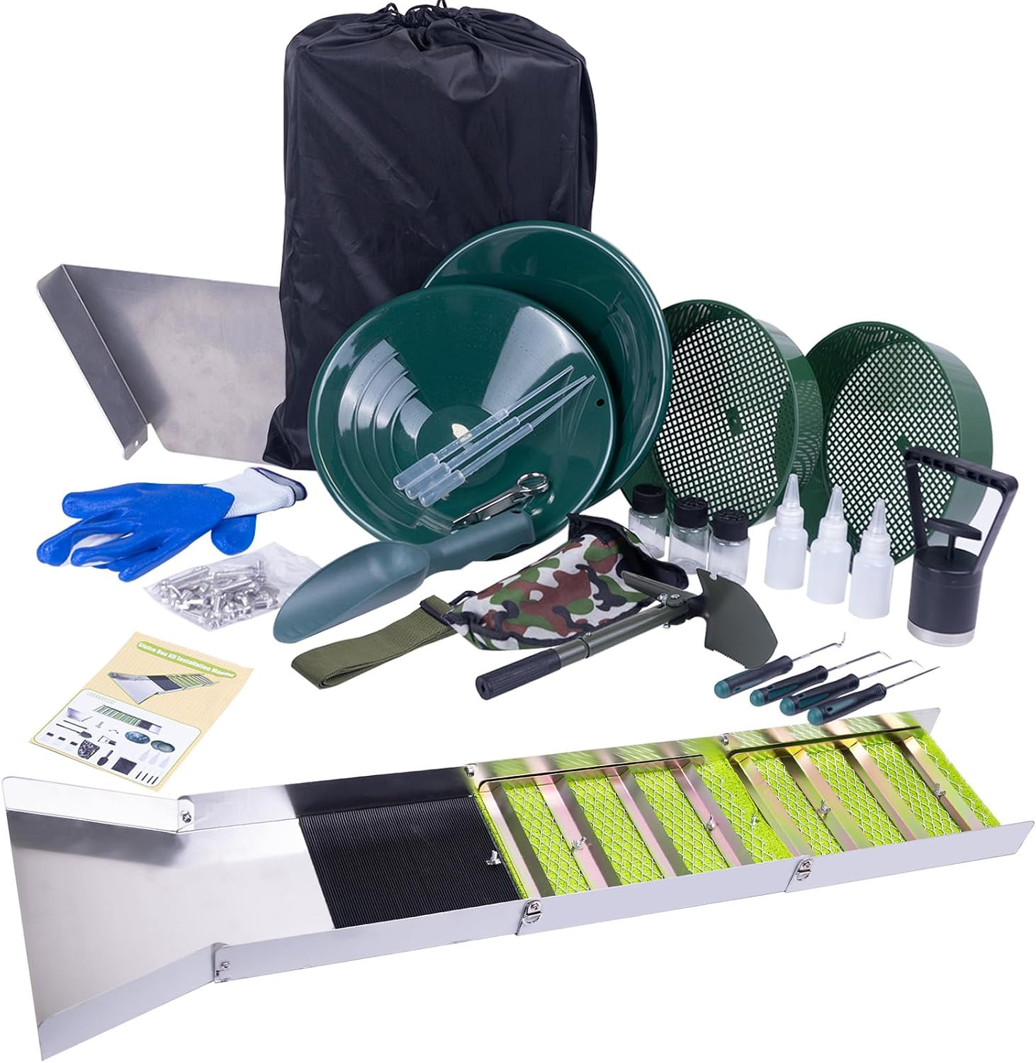 27Pcs Complete Gold Panning Kit with 50\