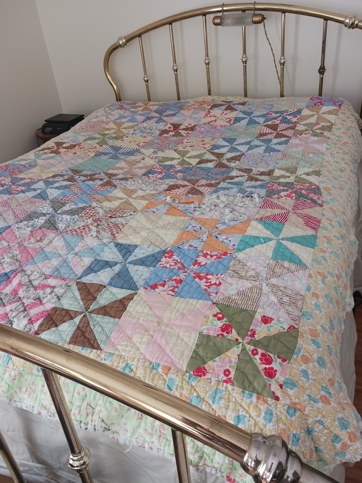 Vintage Handmade Feed Sack  Patchwork 67\
