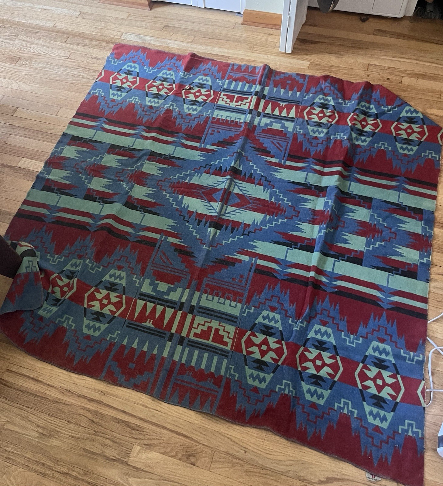 Vintage Esmond Mills Camp Blanket Native Pattern 1920’s/30’s Beacon Style