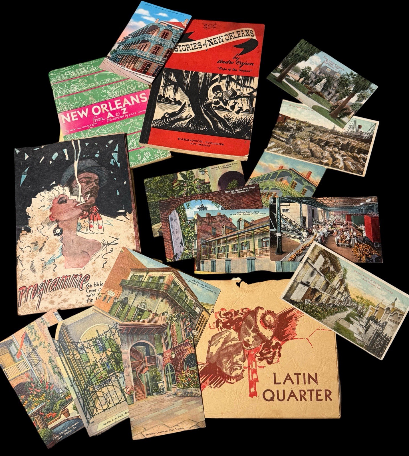 1940’s-50’s NEW ORLEANS Collectable Ephemera Mixed Lot of 17 Pieces 