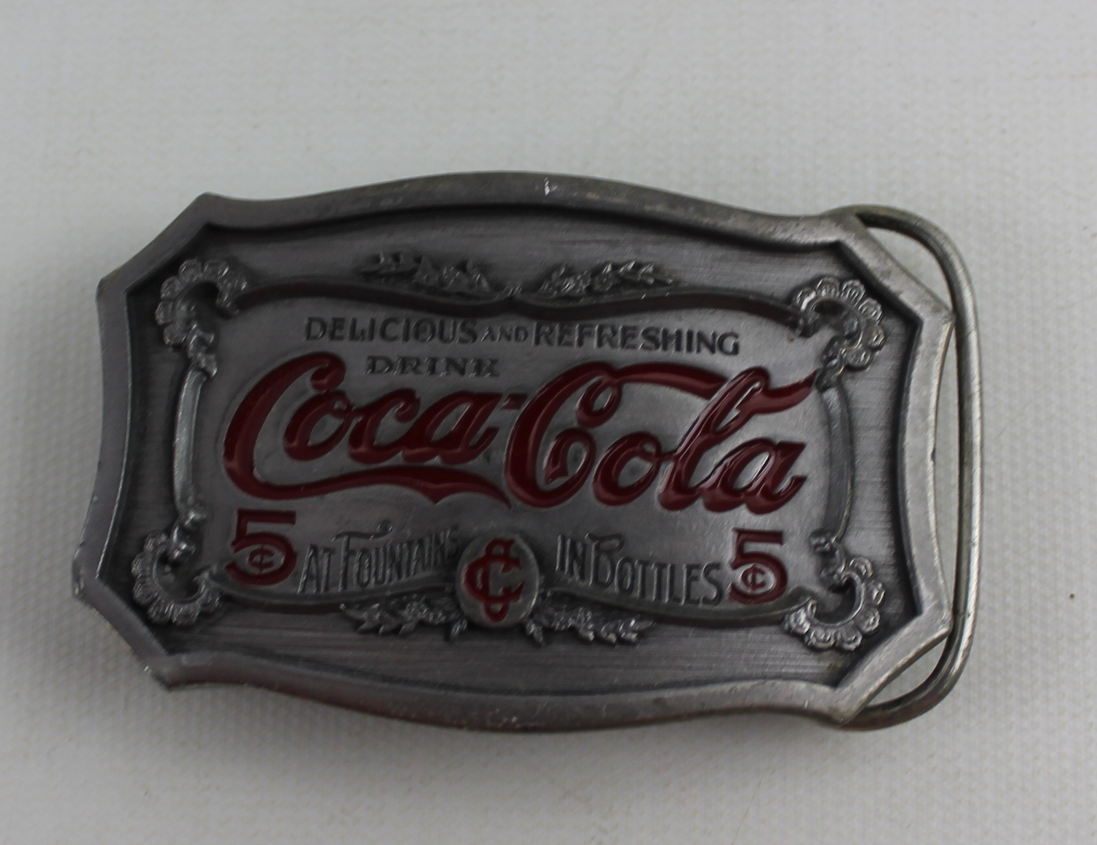 1996 Coca Cola Pewter T90 Belt Buckle Classic 