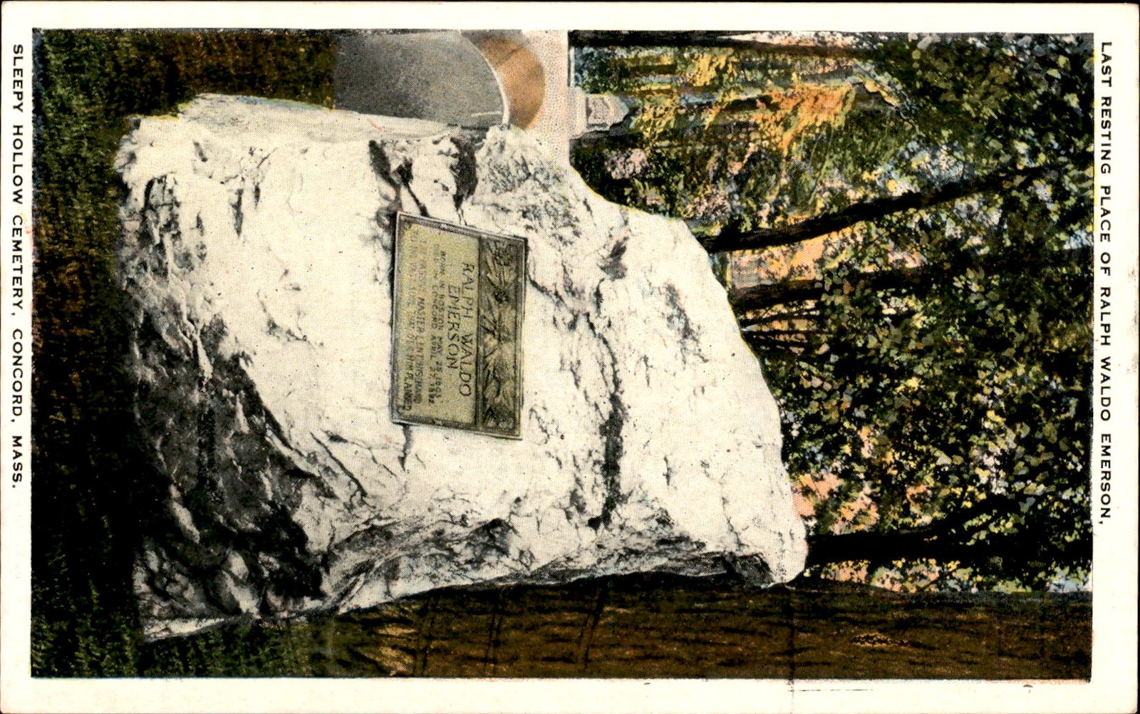 Ralph Waldo Emerson's Last Resting Place, Sleepy Hollow Cemetery, 2023 Postcard