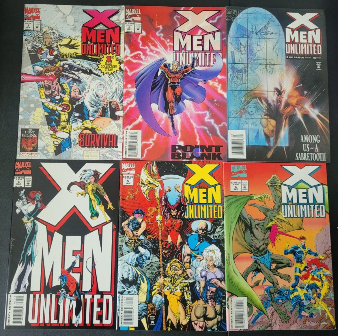 X-MEN UNLIMITED SET OF 14 ISSUES (1993) MARVEL COMICS ONSLAUGHT MYSTIQUE