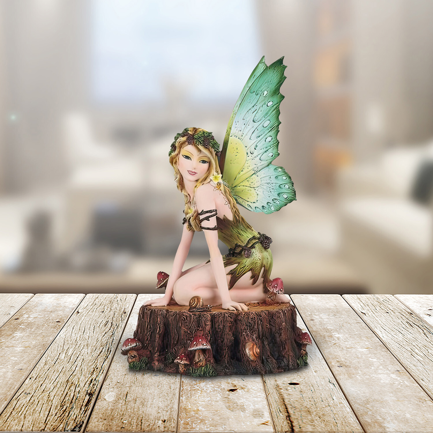 Earth Fairy with Tree Trunk Statue 10\