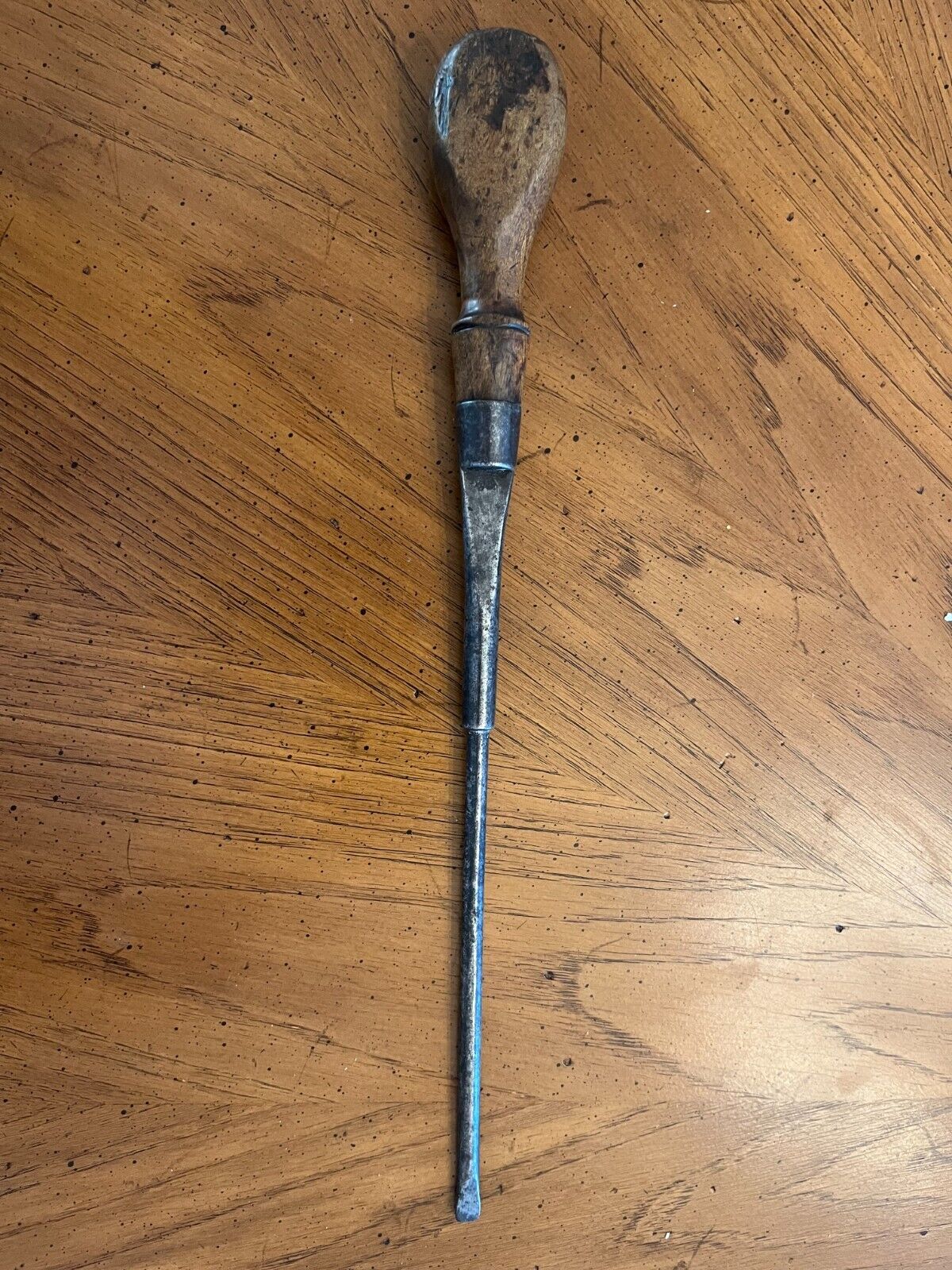 Vintage Wood Handle Screwdriver - 16 Inch