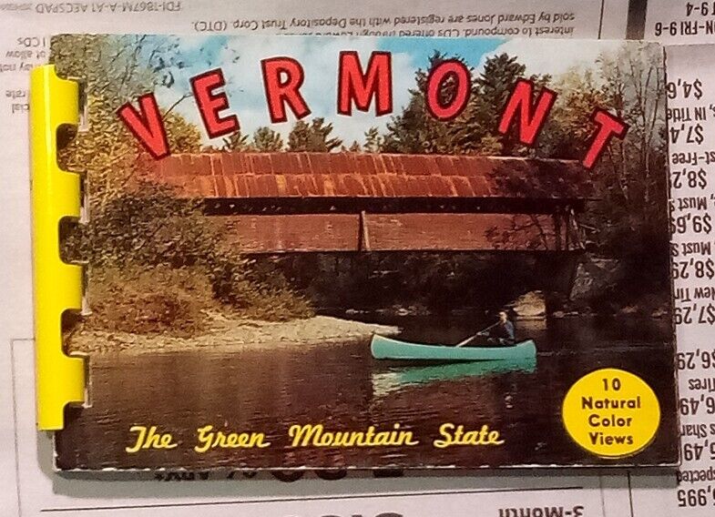 Vintage MCM Vermont Tourist Photo Booklet