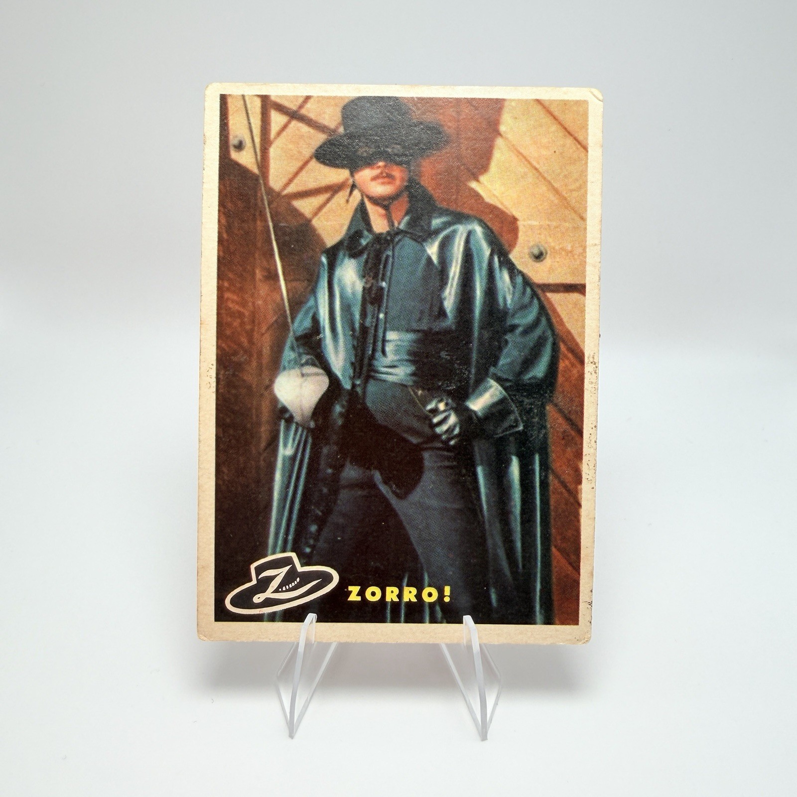 1958 Topps Zorro #1 Guy Williams Walt Disney USA Orange Back Vintage Card