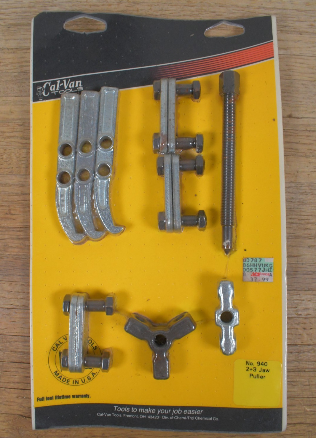 AS IS NEW Sealed *RUST* Vtg Cal-Van 2 & 3 Jaw Gear Puller USA